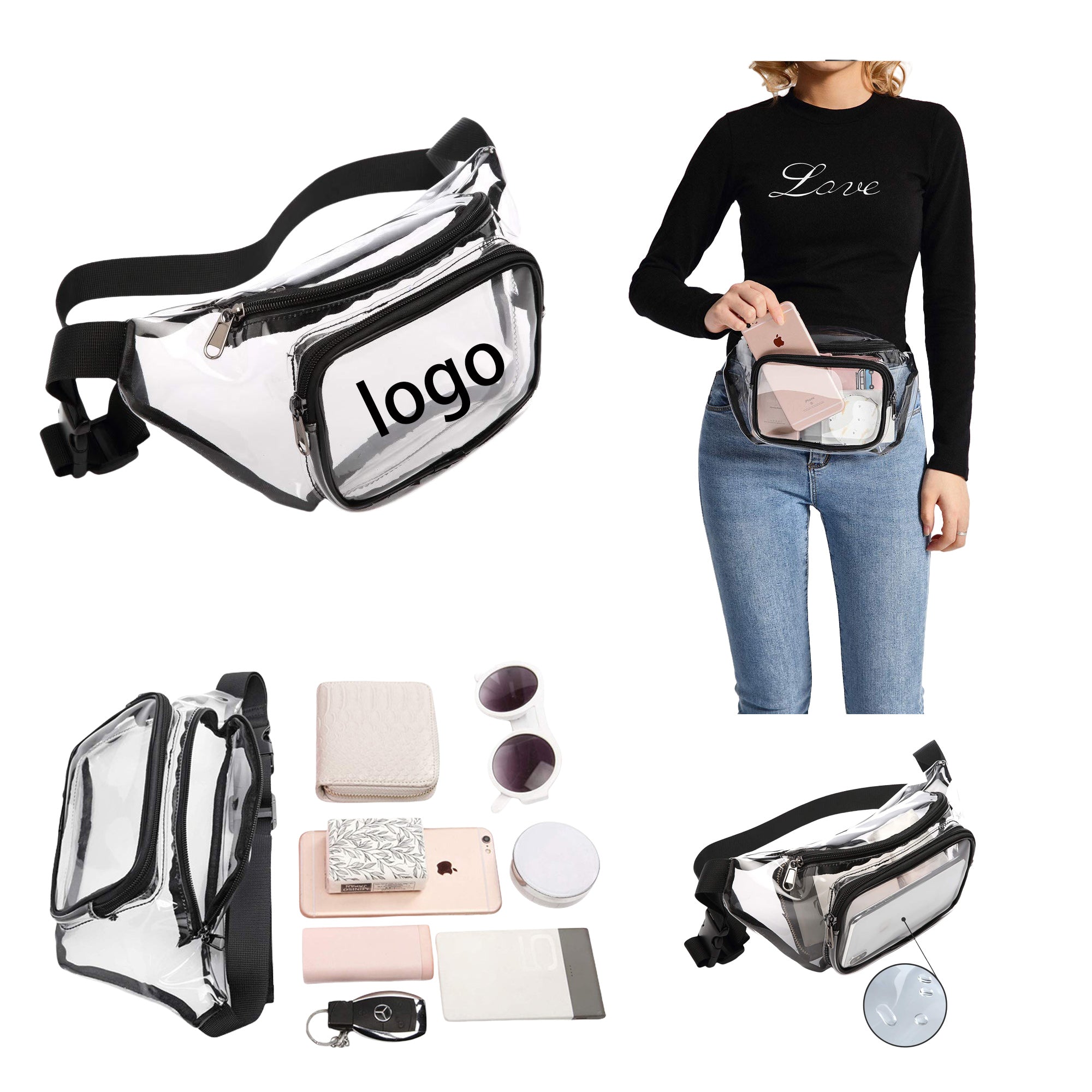 Clear PVC Waterproof Waist Pack
