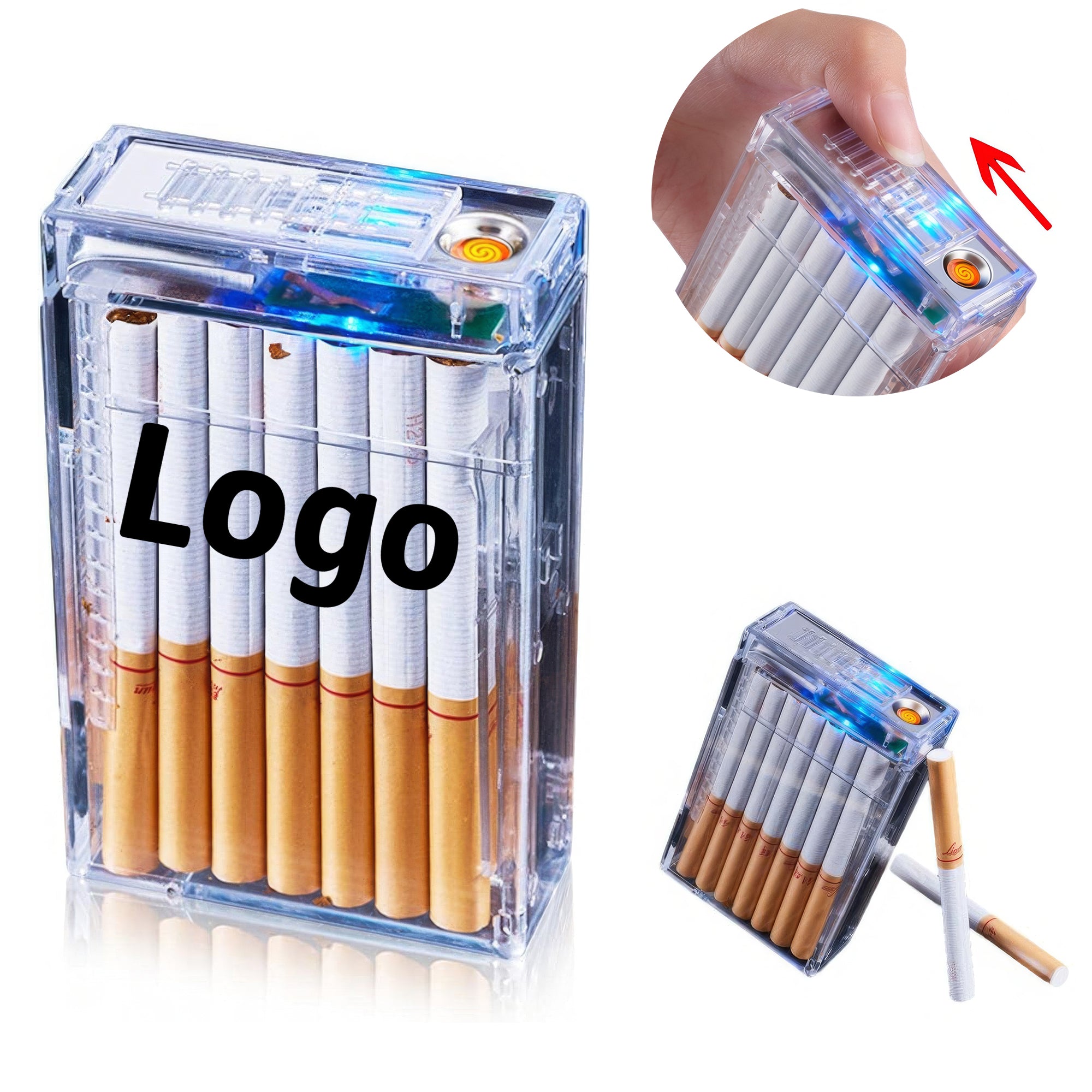 Portable Lighter 2-In-1 Cigarette Case