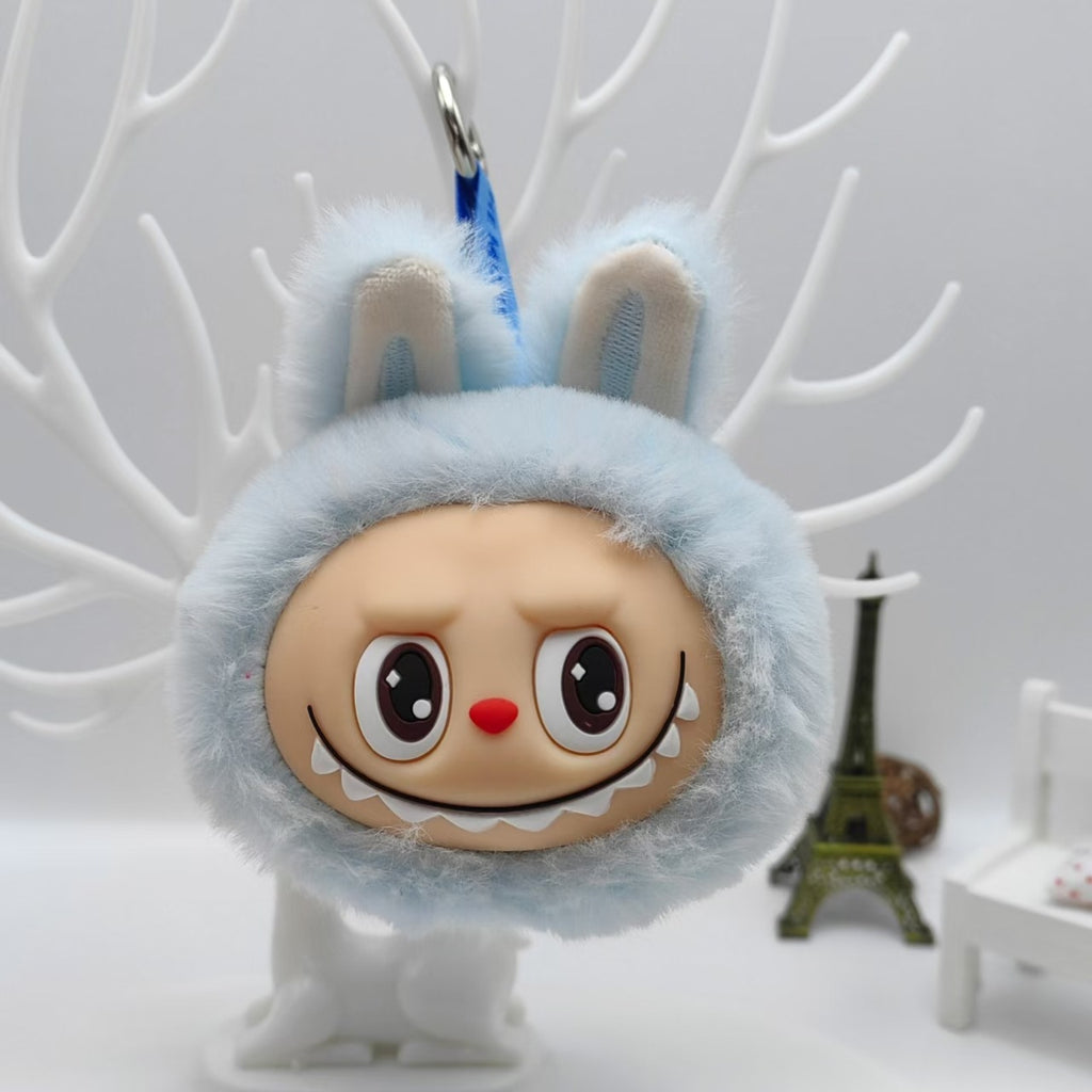 Vinyl Face Labubu Plush Keychain Bubble Rabbit Charm