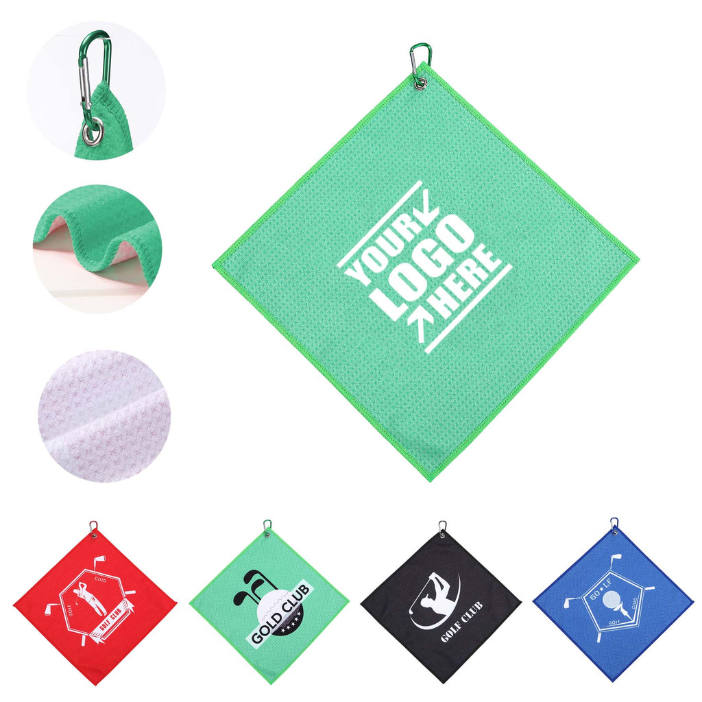 Microfiber Golf Towel With Carabiner Clip