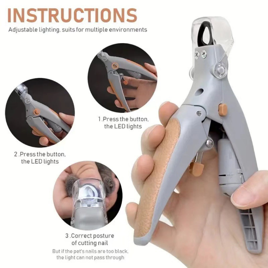 LED Pet Nail Clipper for Cats and Dogs