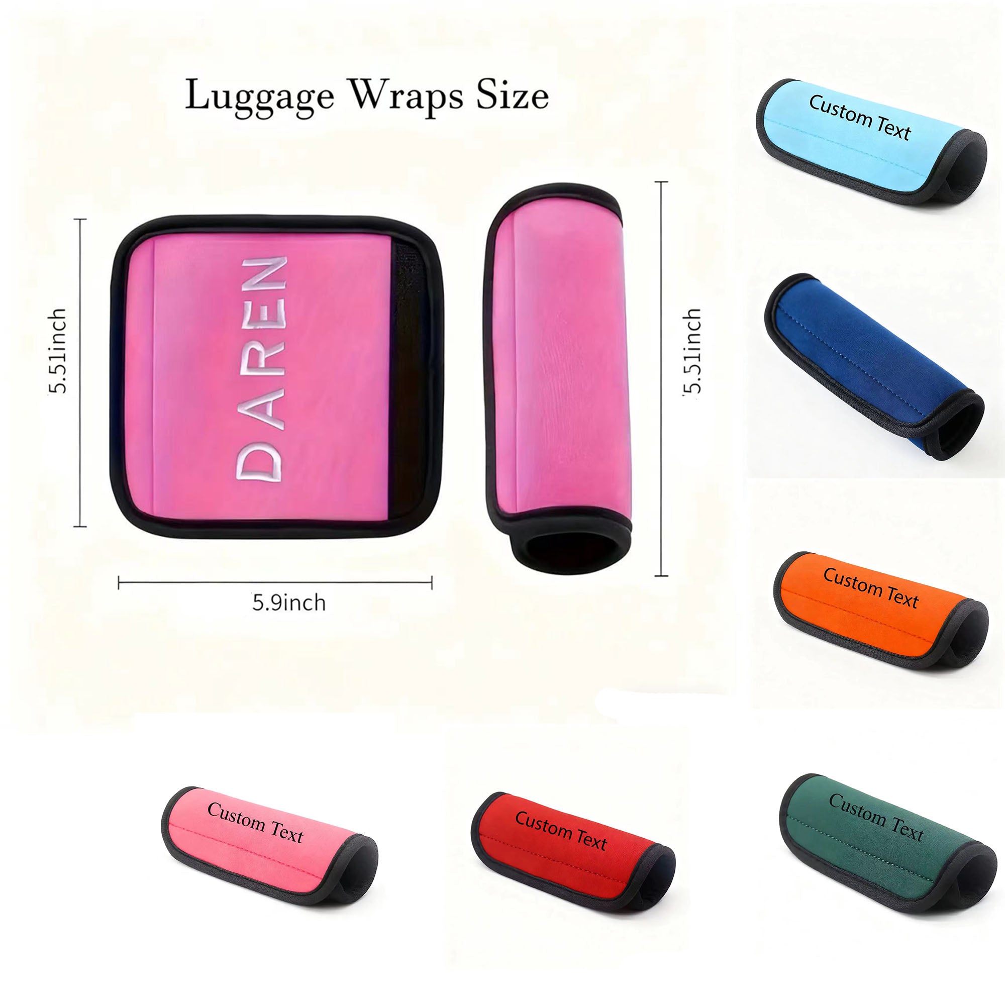 Luggage Handle Wrap Wear Resistant Removable Grip Cover