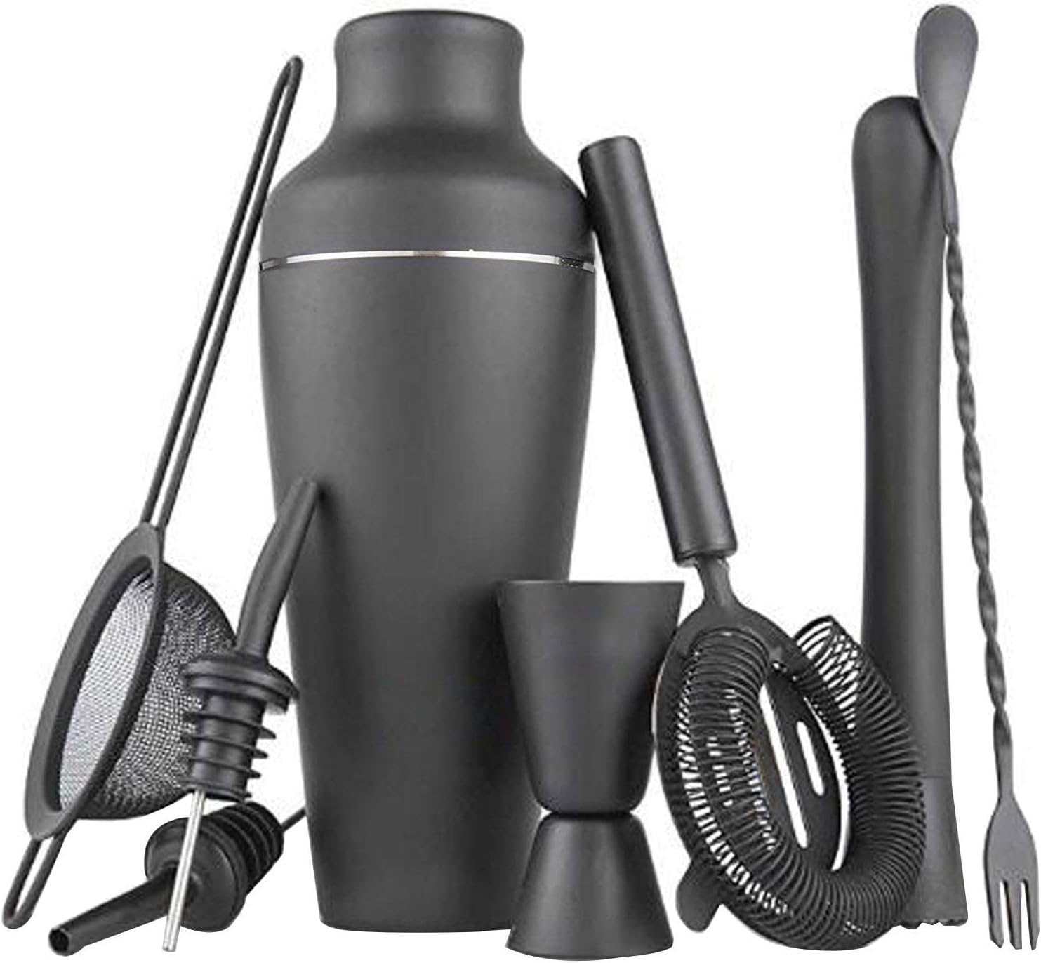 8 Piece Gift Box Mixology Bartender Kit Cocktail Shaker Set