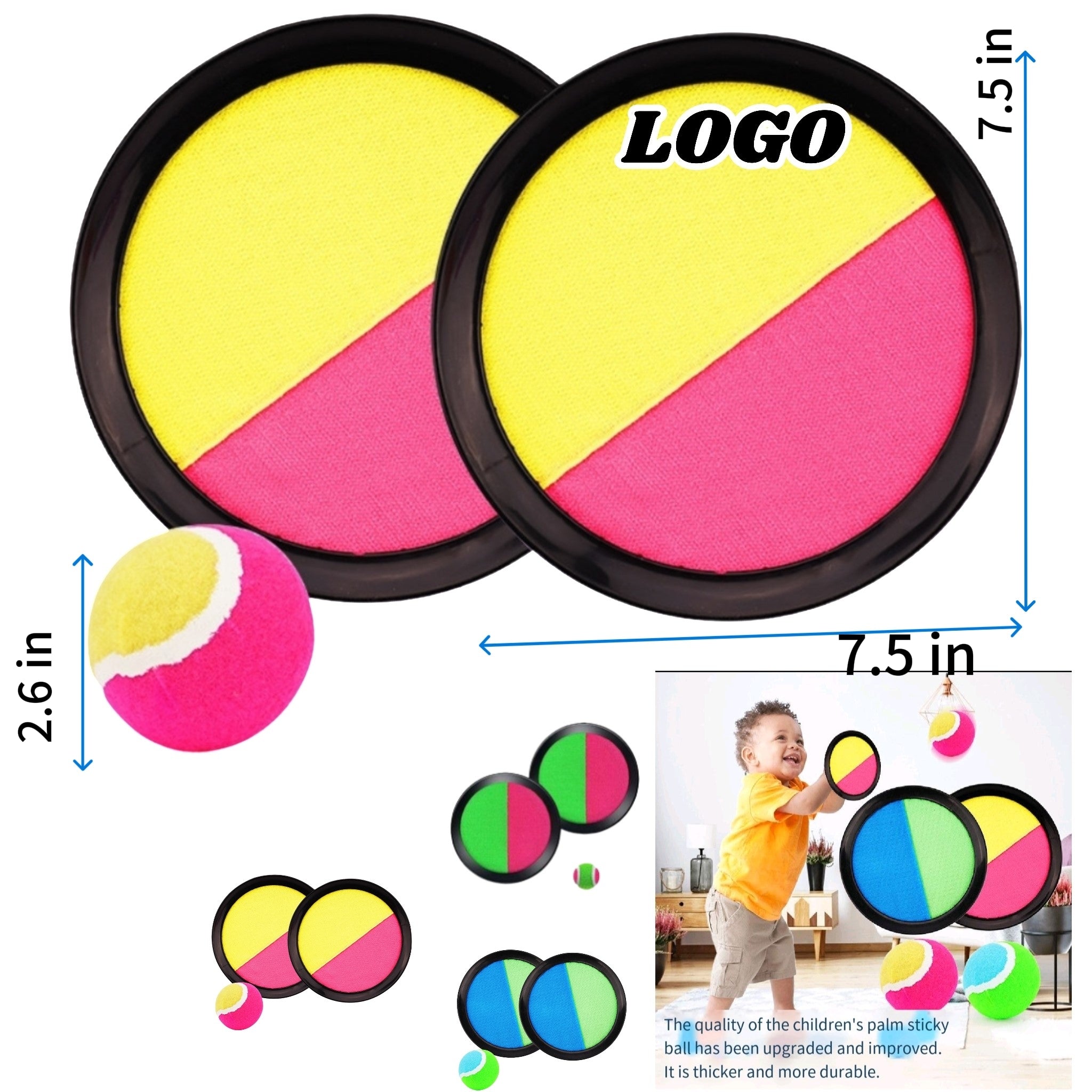 Suction Cup Ball Toy Sticky Target Toss Catch Game Kids