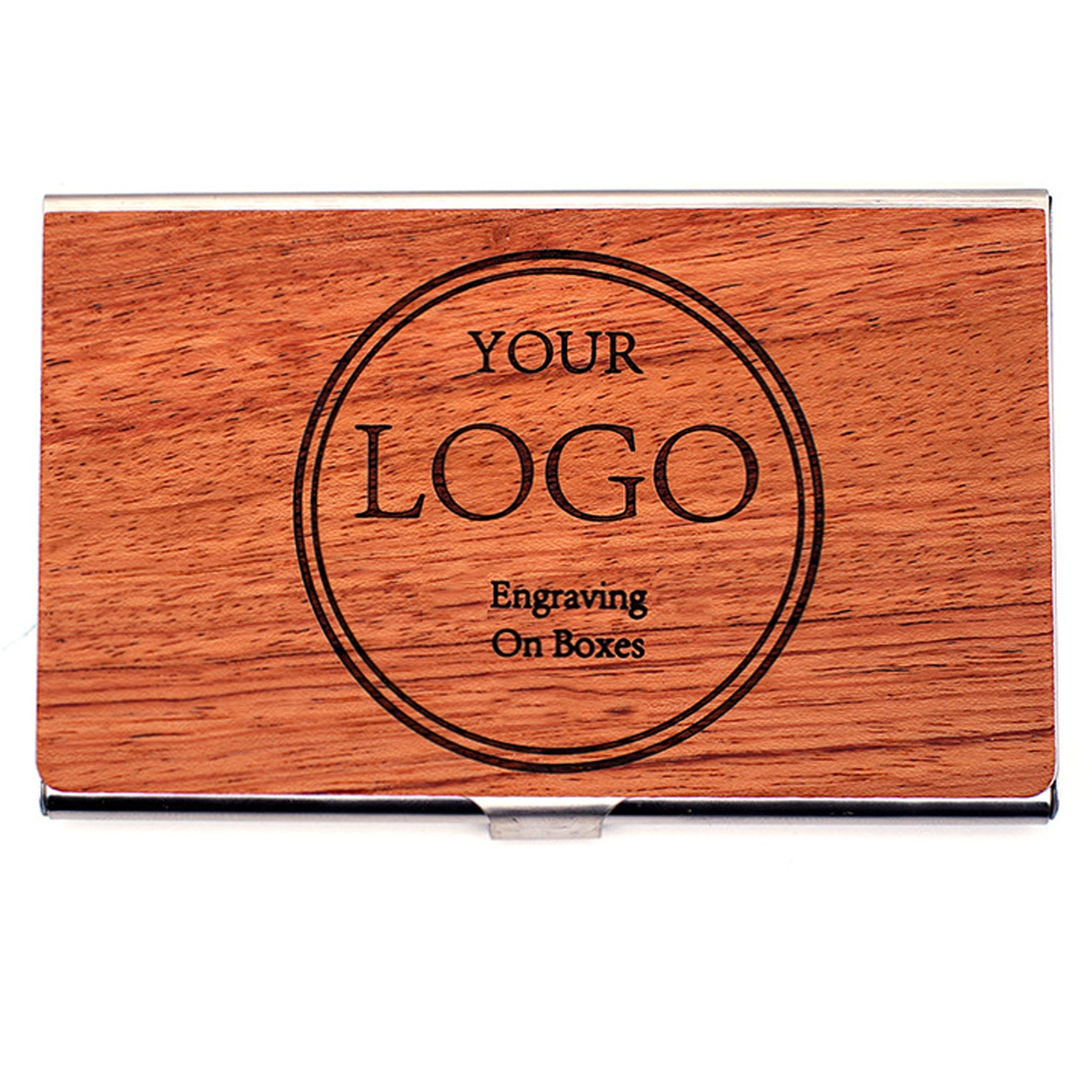 Business Black Walnut Wood Card Holder