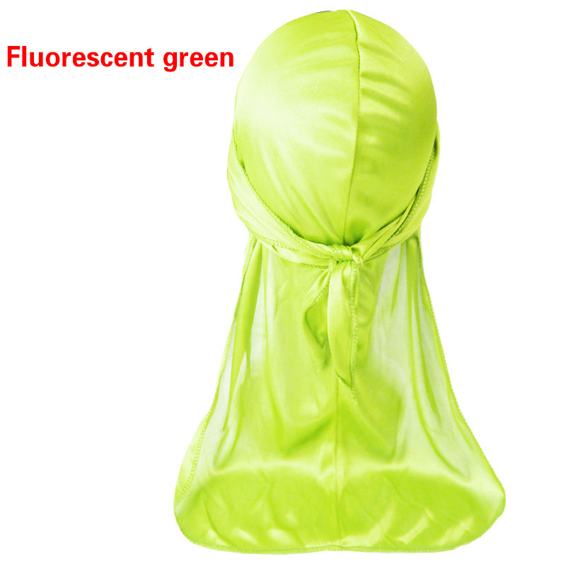 Imitation Silk Long Tail Turban Hat