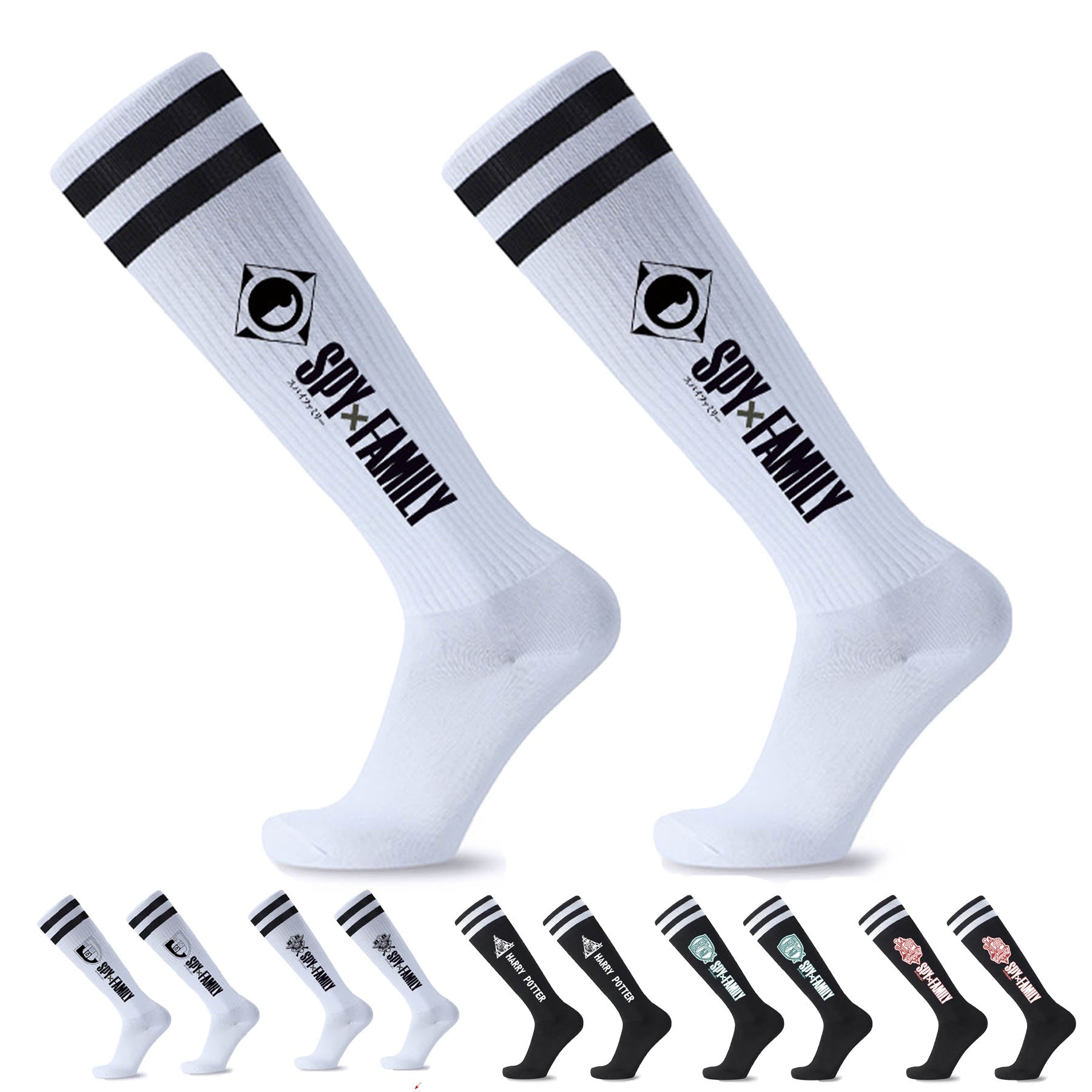 Anime Style Moisture-Wicking Cotton Knee High Socks