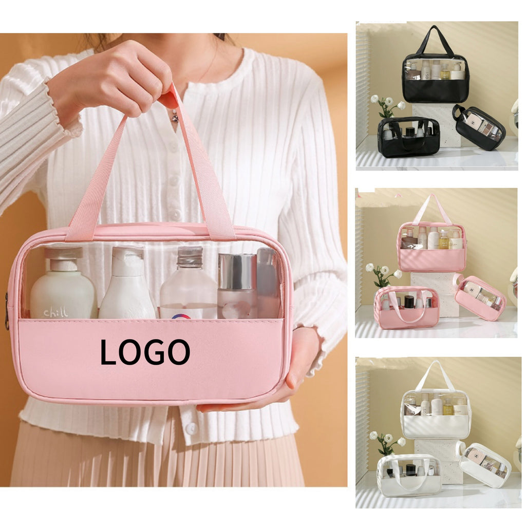 PVC Translucent Patchwork Makeup Bag