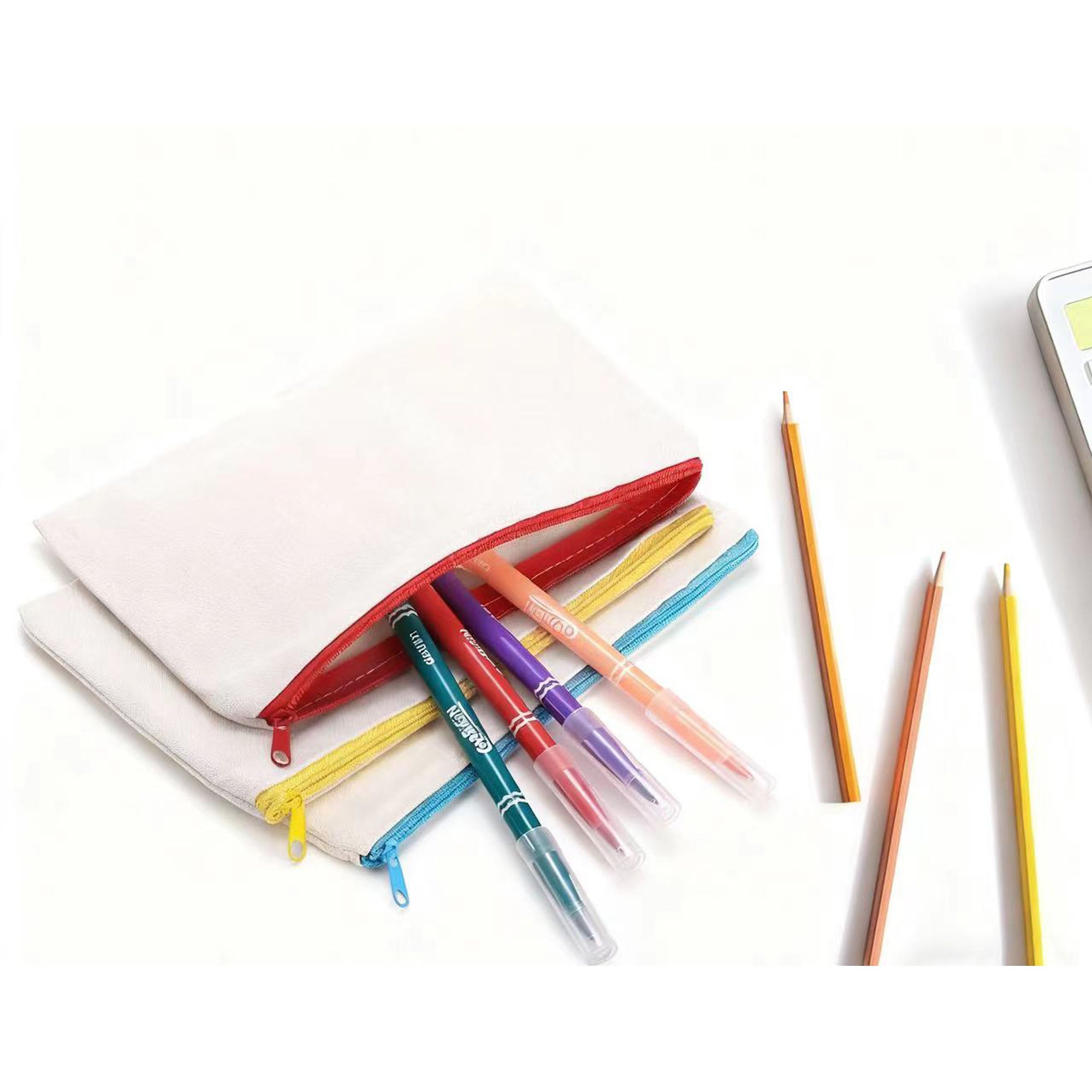 Canvas Zipper Pencil Case