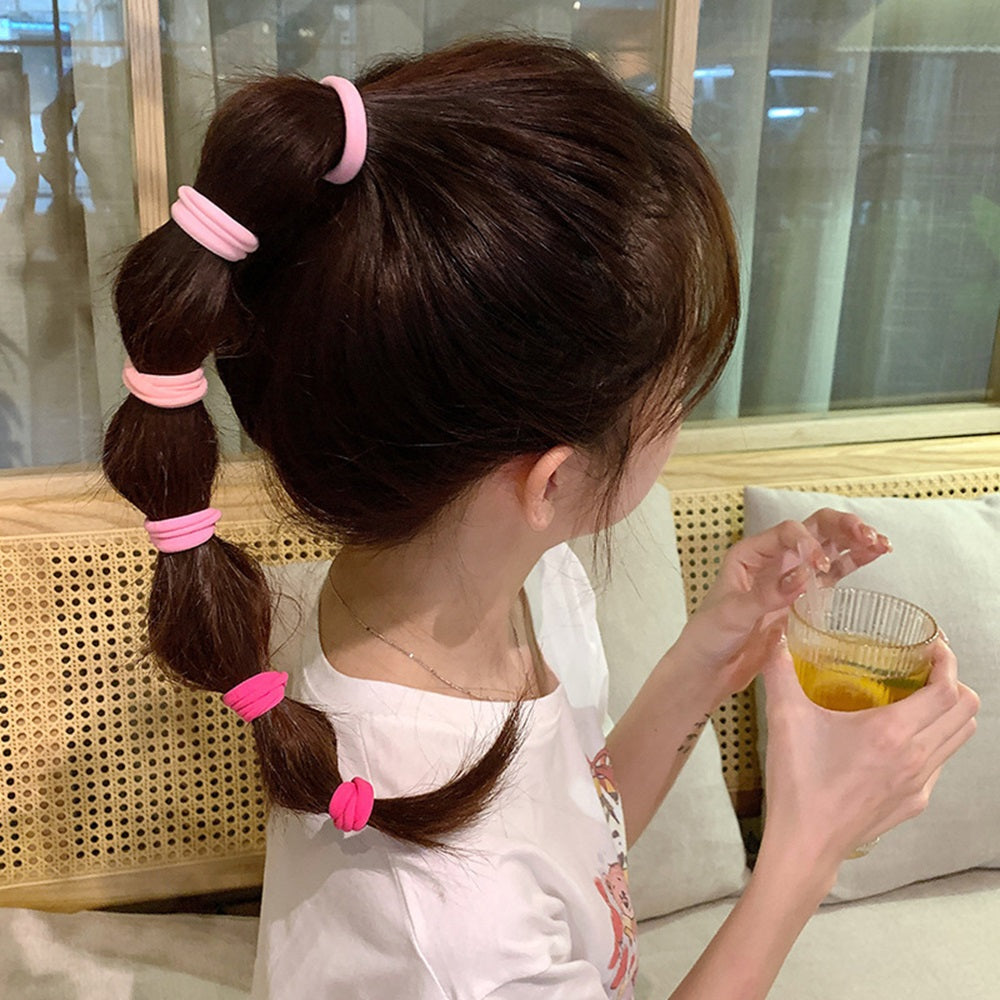 50PCS Hair Rubber Bands for Women Girls