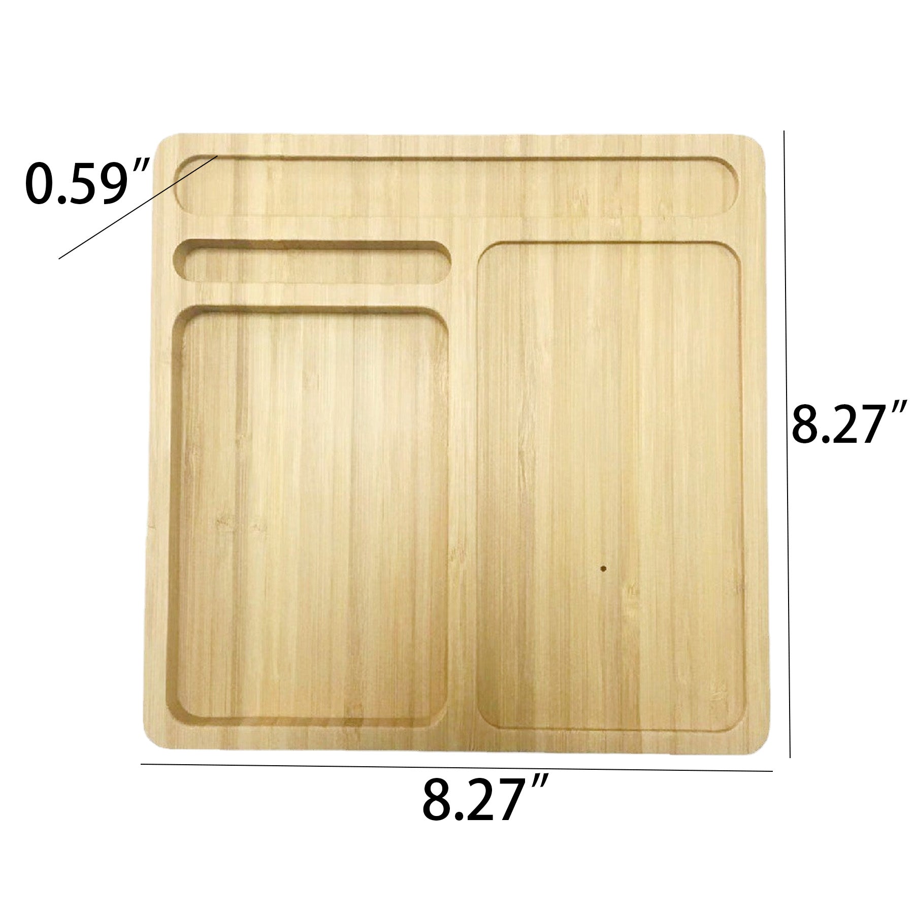Bamboo Desk Organizer With 5W Wireless Charger