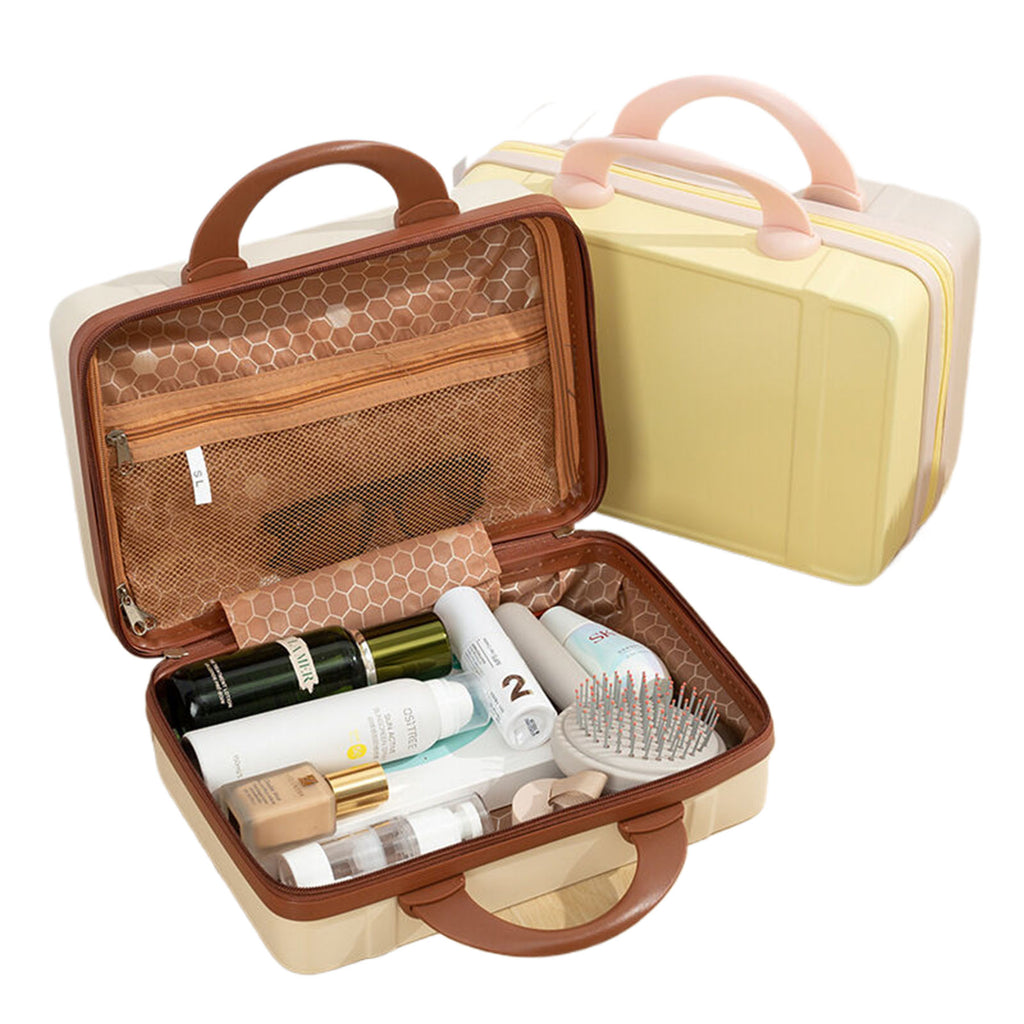 14" ABS PC Travel Toiletry Bag Organizer Cosmetic Suitcase