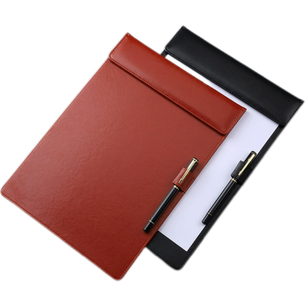 PU Leather Magnetic Clip Writing Clipboards