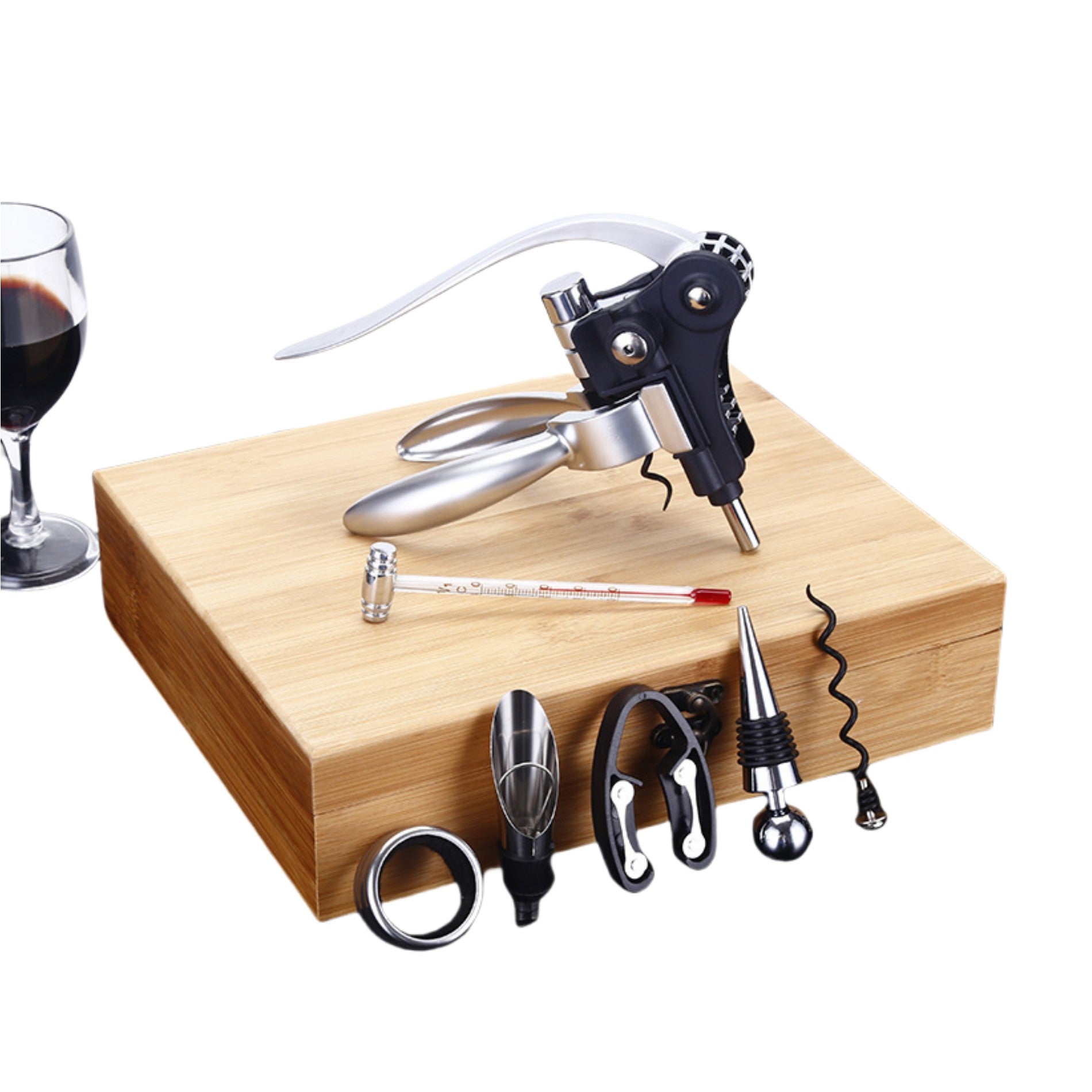 7 Wine Opener Set With Wood Box