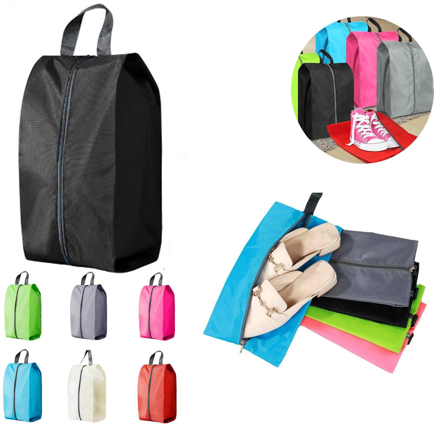 Waterproof Travel Shoe Bags with Zipper