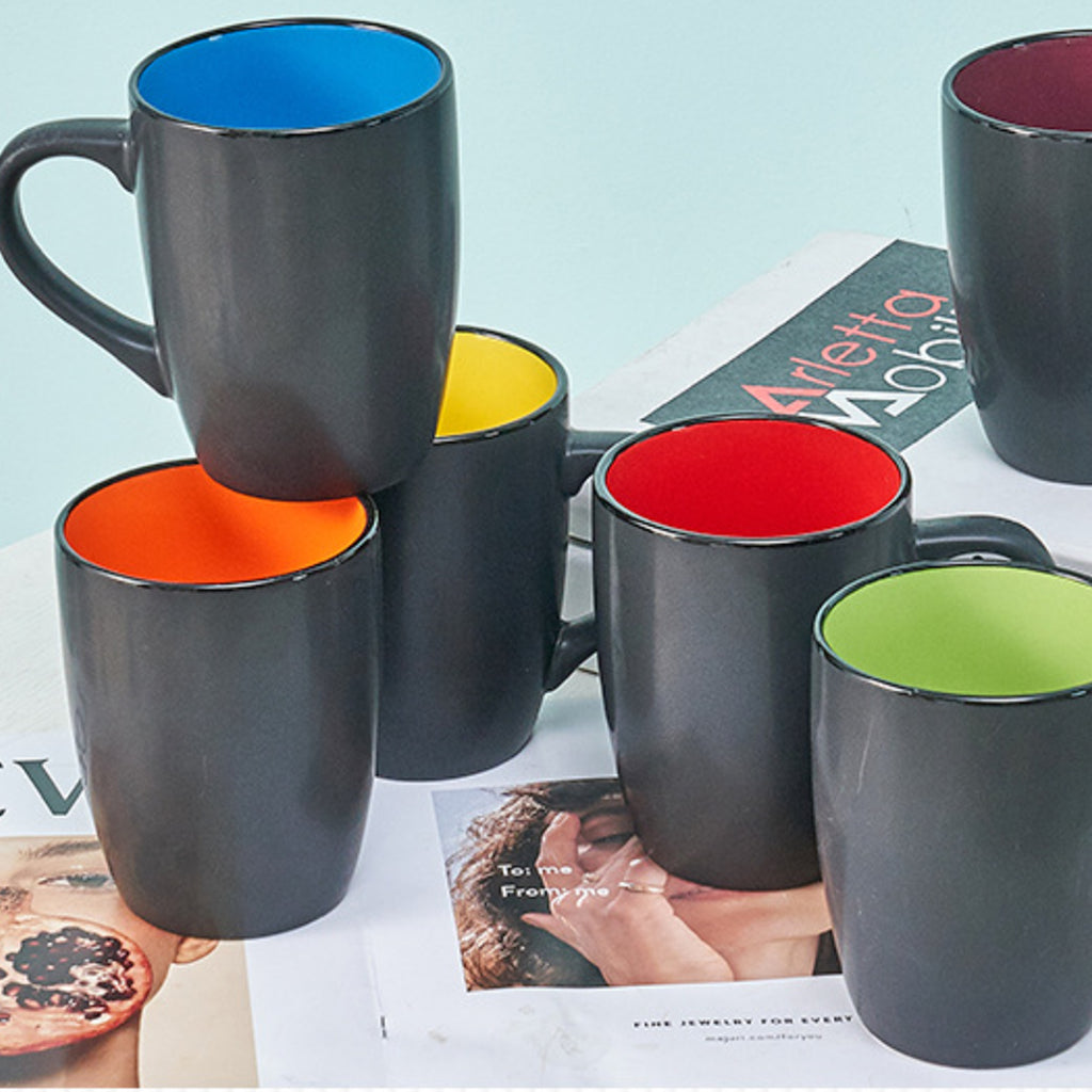 Ceramic Matte Black Inner Color Mug