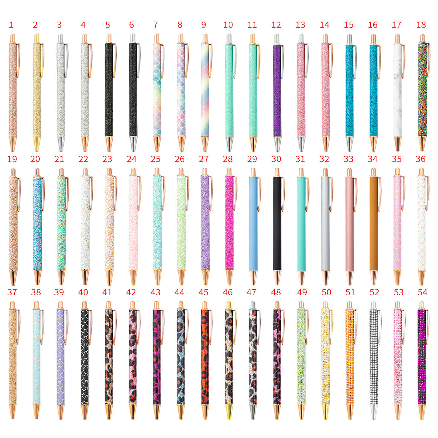 Ballpoint Pen Gold Powder Printing Metal