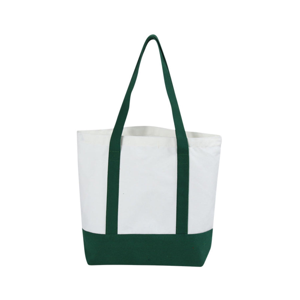 Two-Tone Canvas Shopping Tote