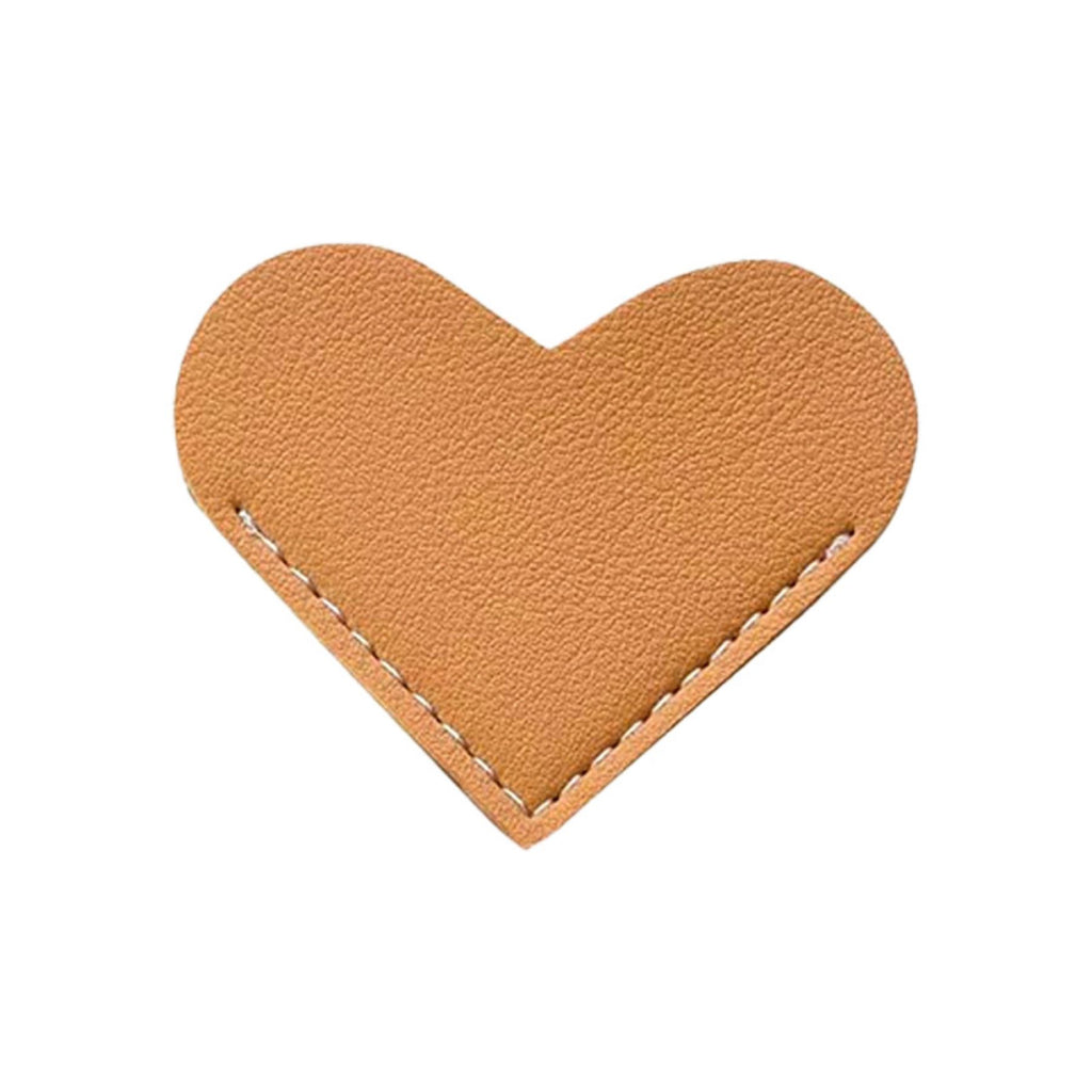 Heart - shaped Leather Bookmark