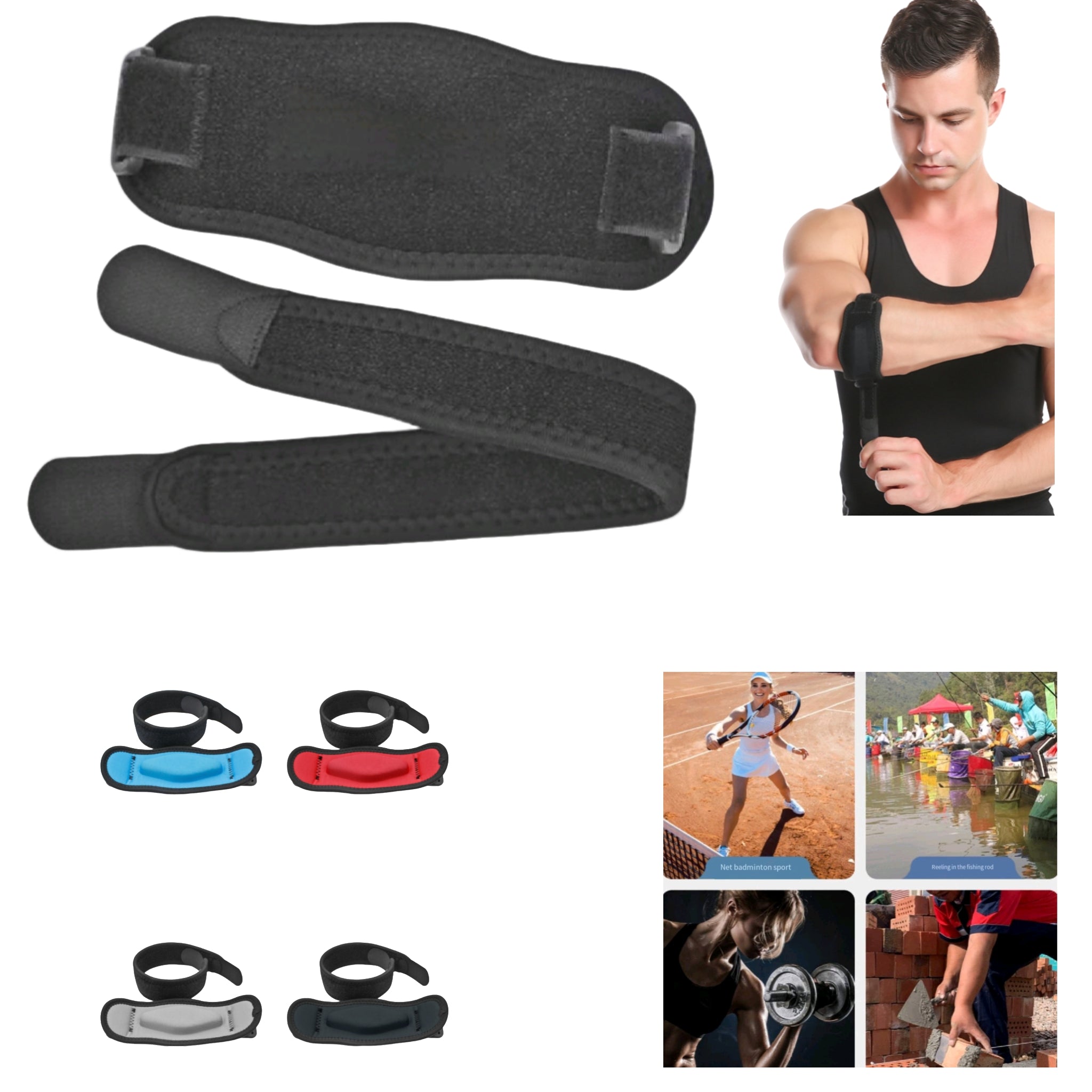Adjustable Compression Elbow Sleeve Tennis Pain Relief