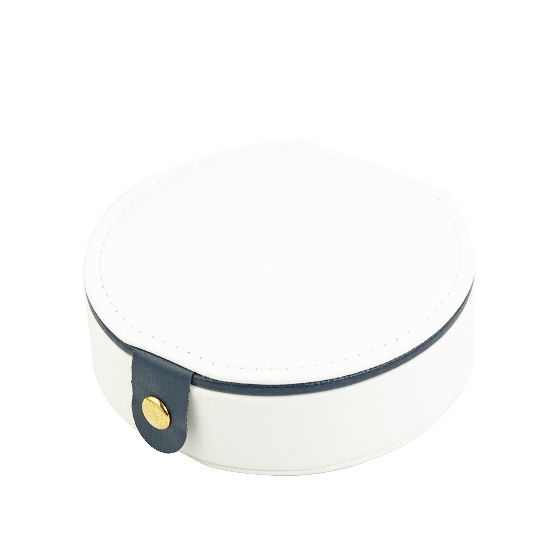 Pu Leather Small Round Jewelry Case