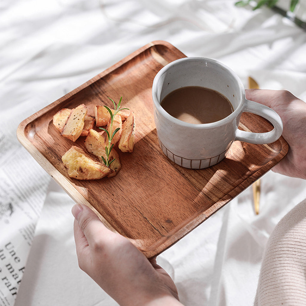 Square Wooden Fruit Tray
