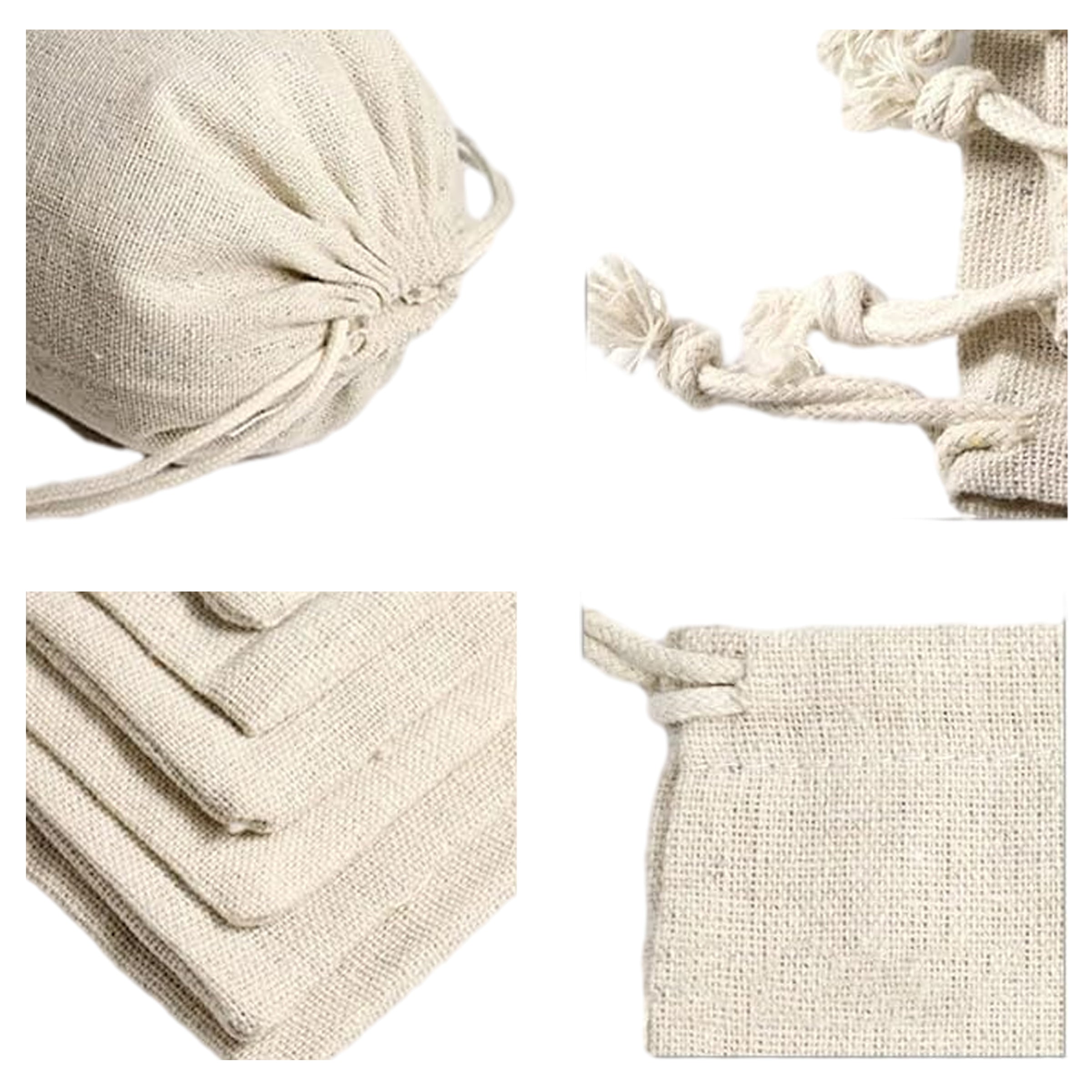 Burlap Bag With Drawstring