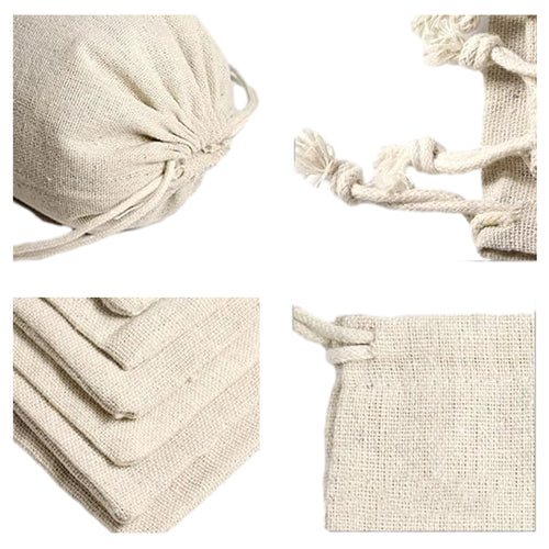 Burlap Bag With Drawstring