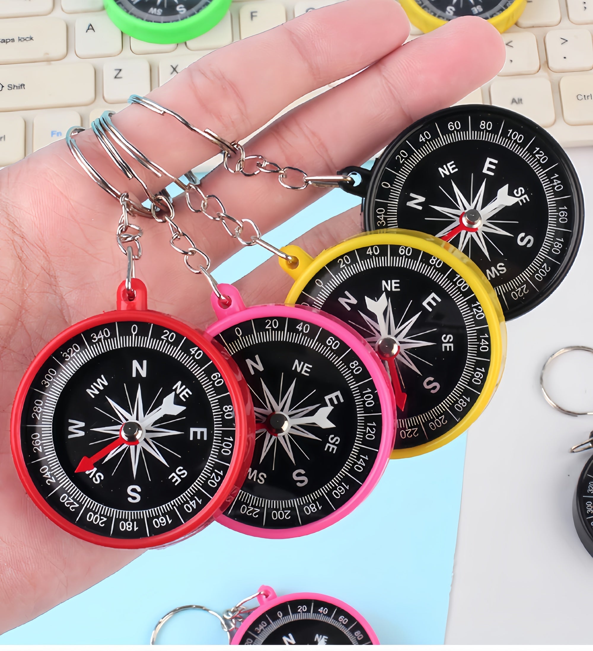 Keychain With Compass