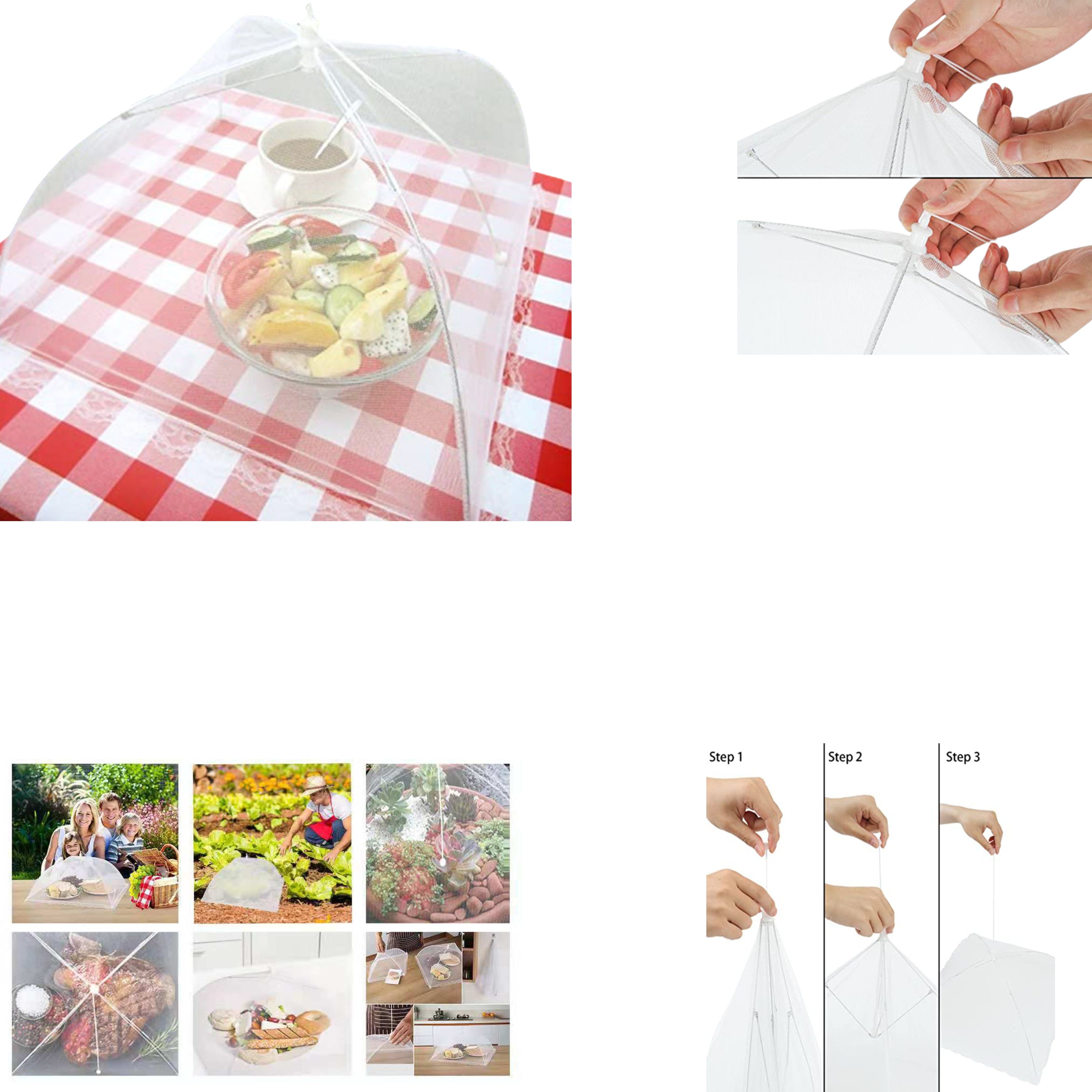 One - Key Foldable Table Food Dust Cover