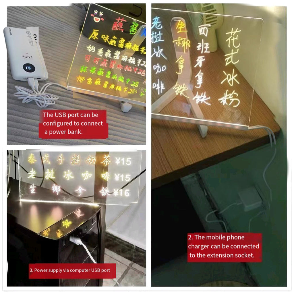 Kids Light Up 2 - Sided Acrylic Drawing Table Gift