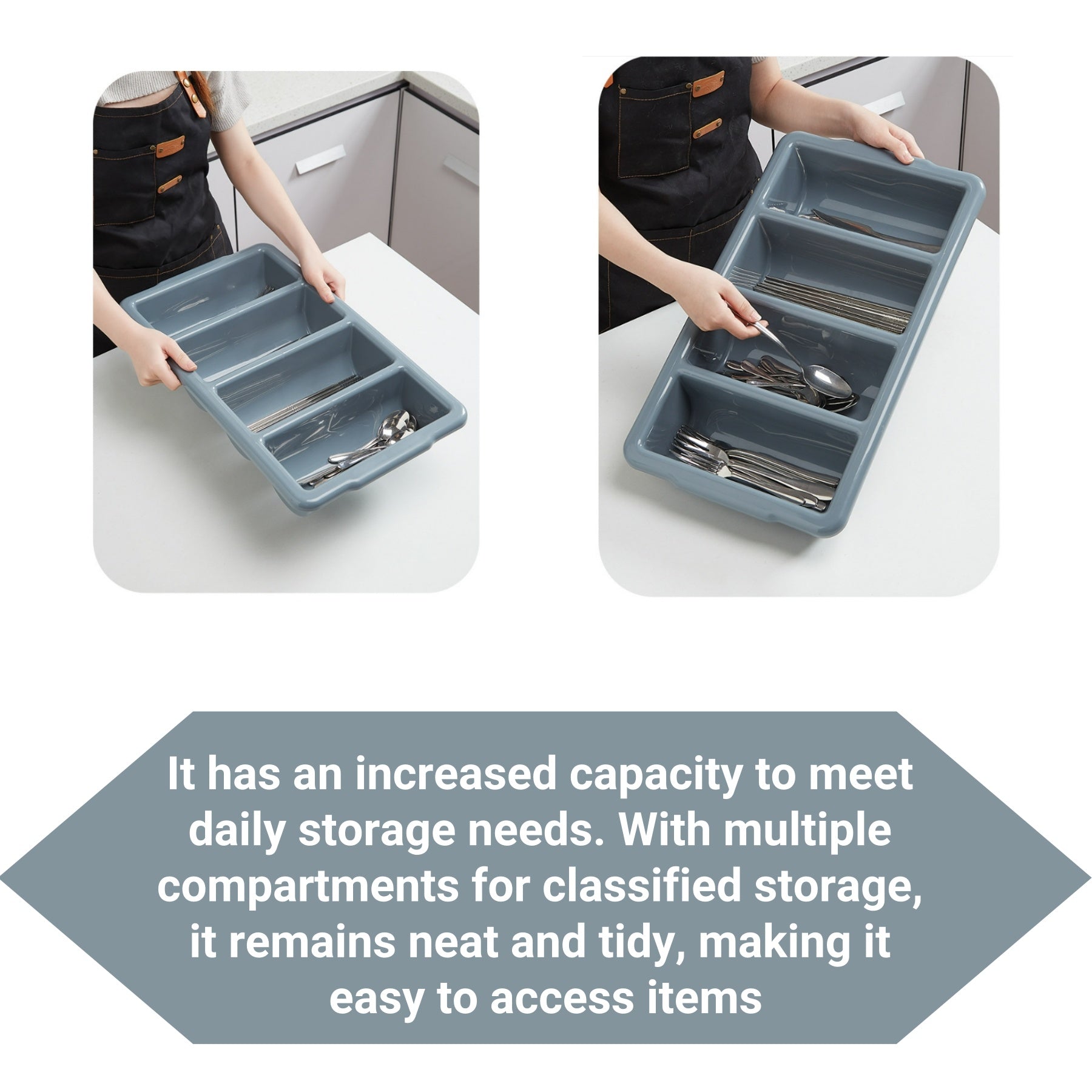 Four-compartment Divided Tableware Tray