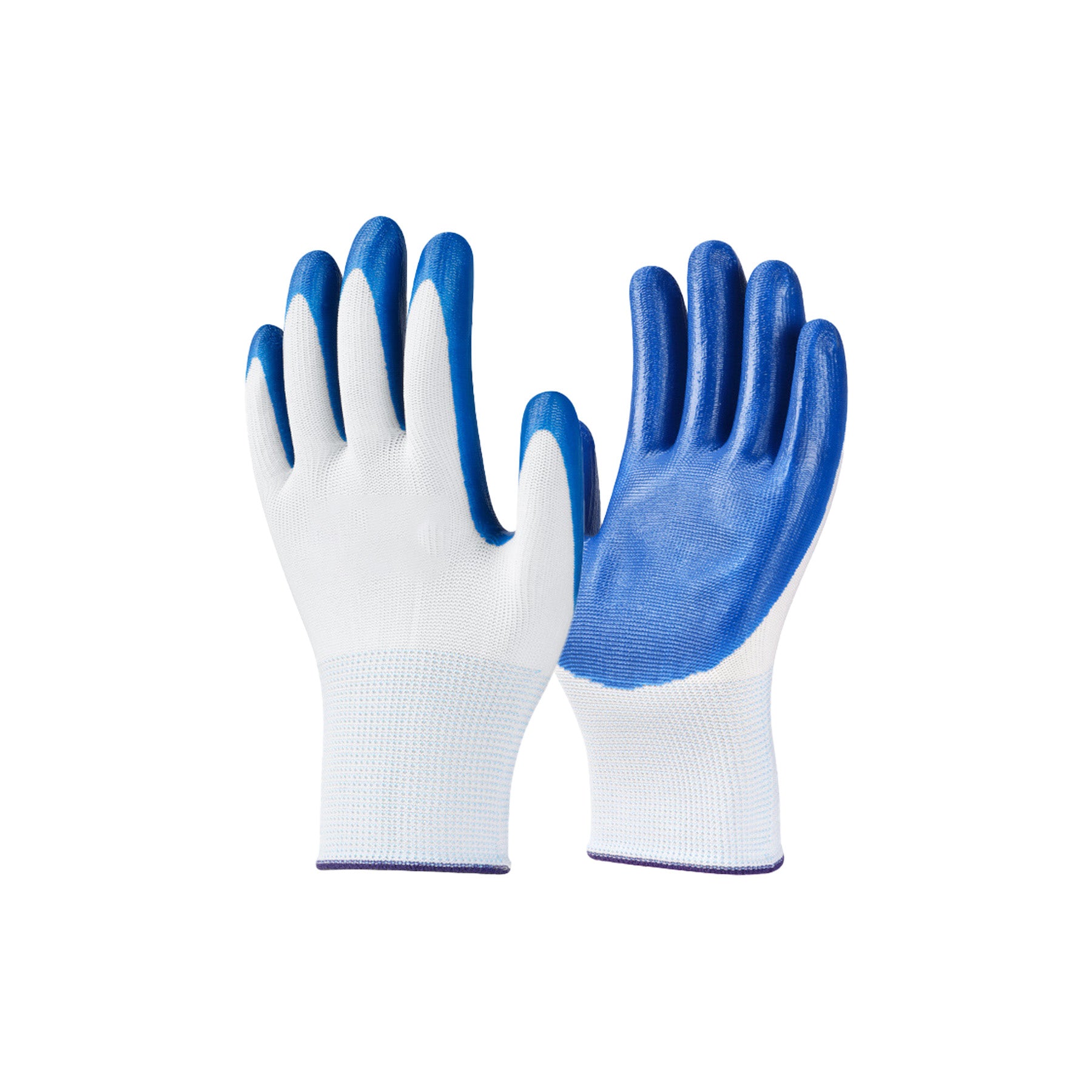 Blue & White Palm-Coated Gloves