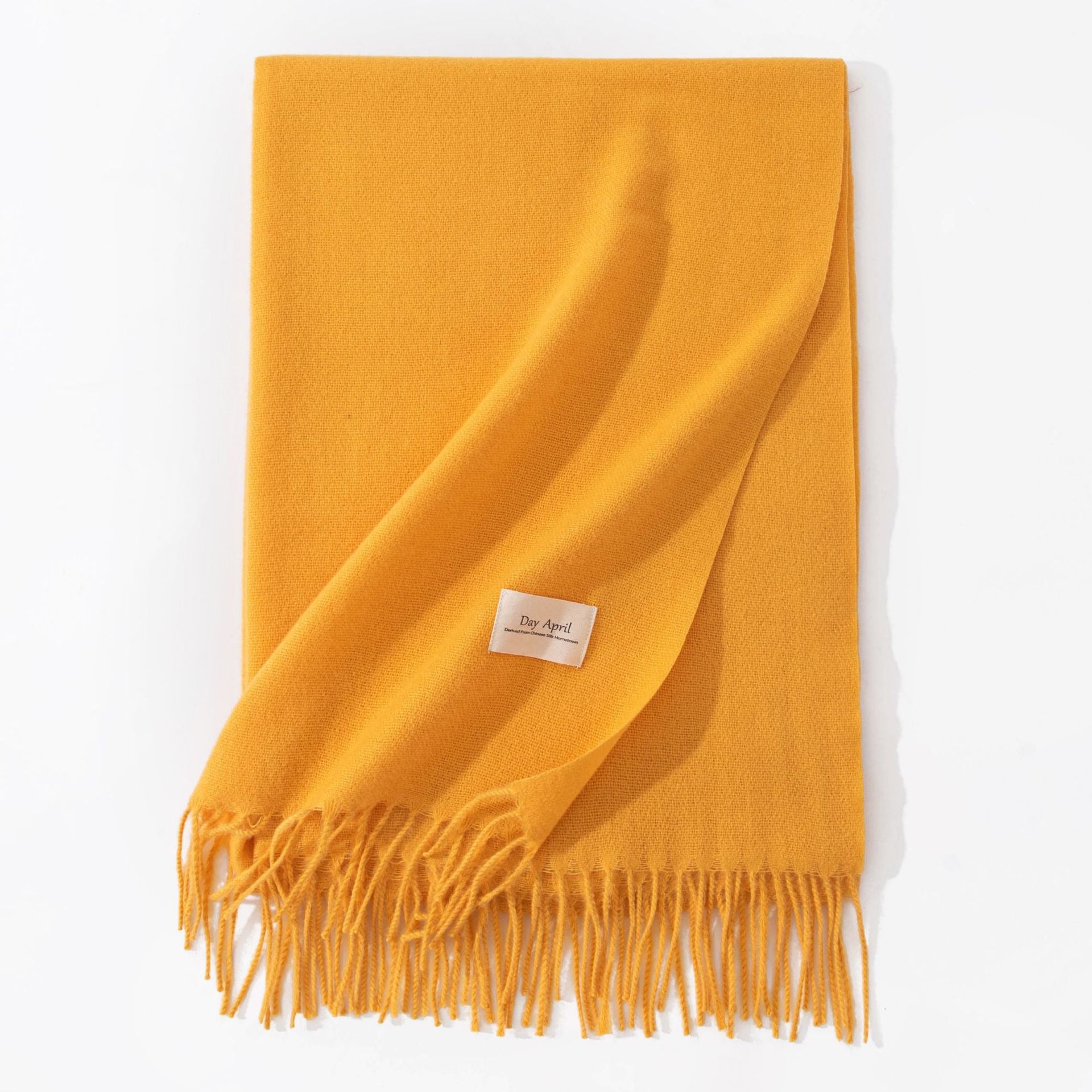 Solid Color Fringe Scarf