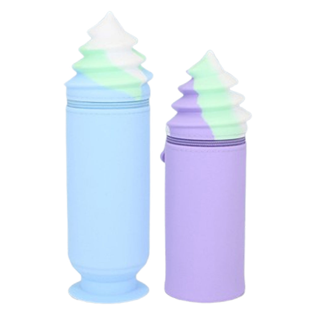 Ice Cream-Shaped Silicone Pencil Bag
