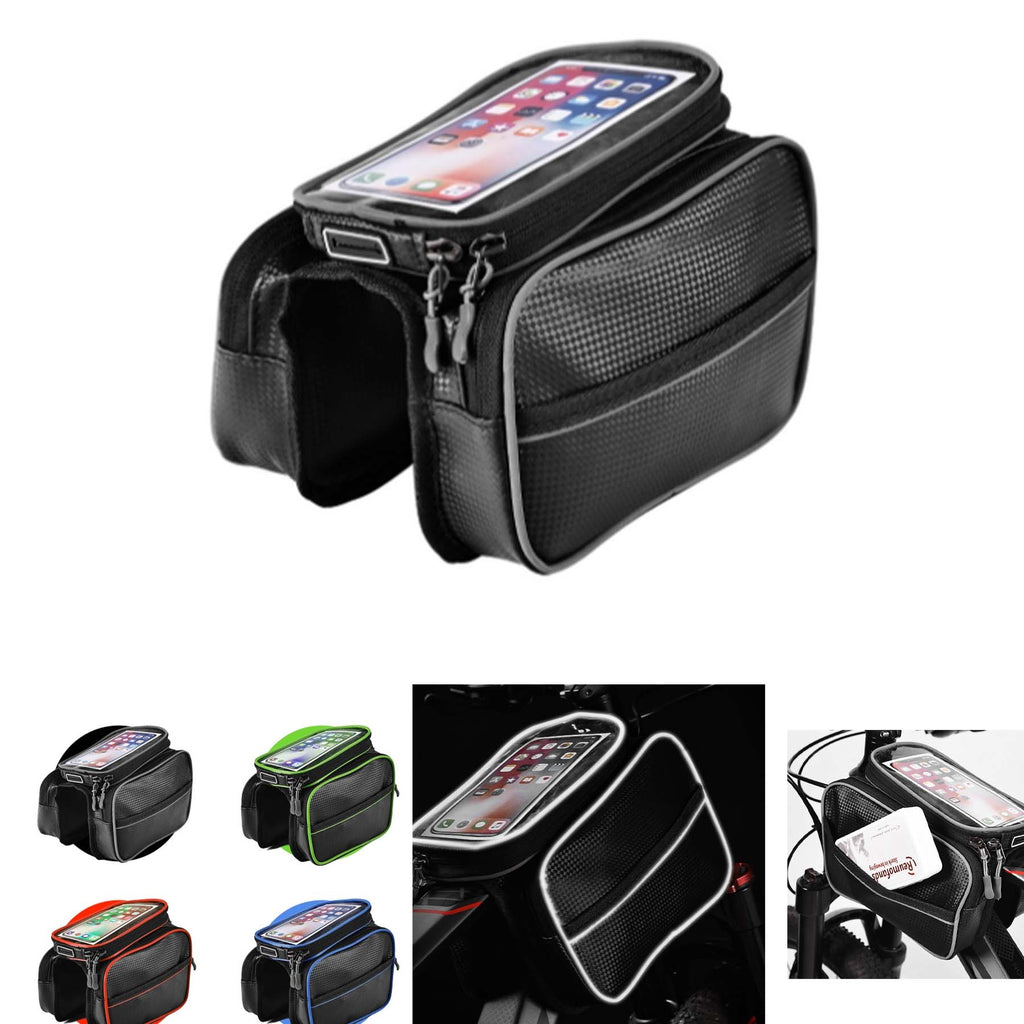Large Capacity Bicycle Front Beam Bag With Mobile Phone Bag