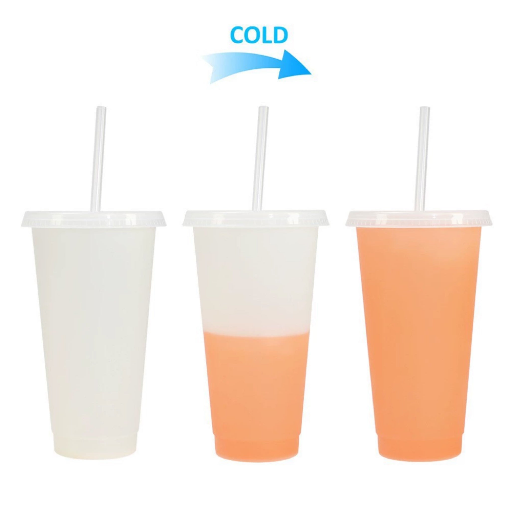 24 OZ Color-Changing Straw Cup