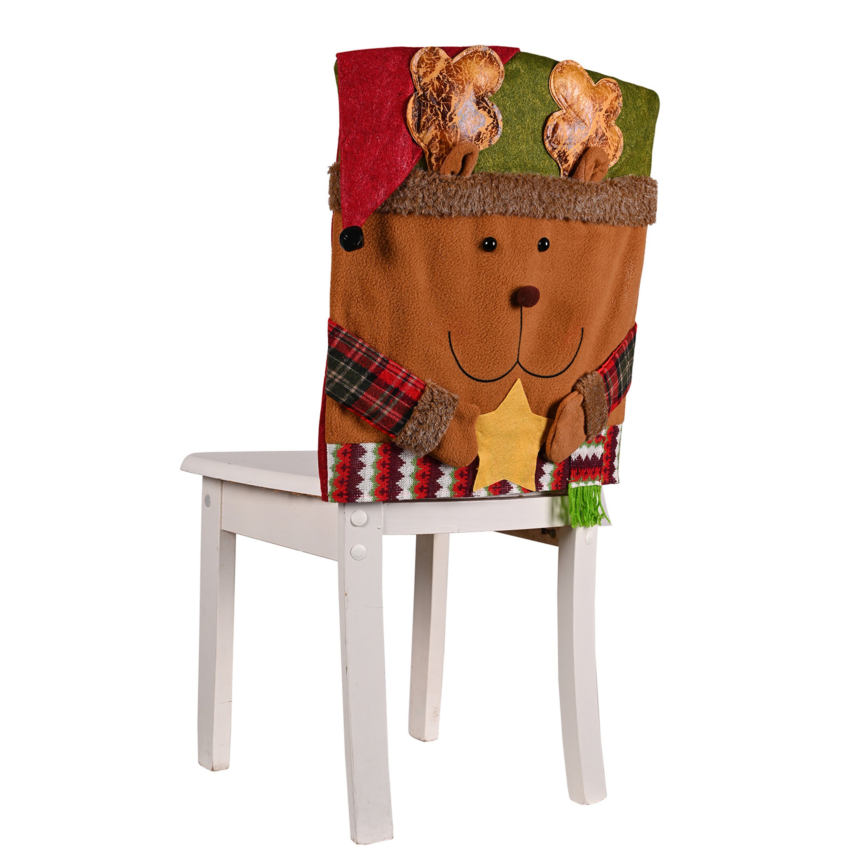 Three Styles Of Christmas Decorations Chair Cover
