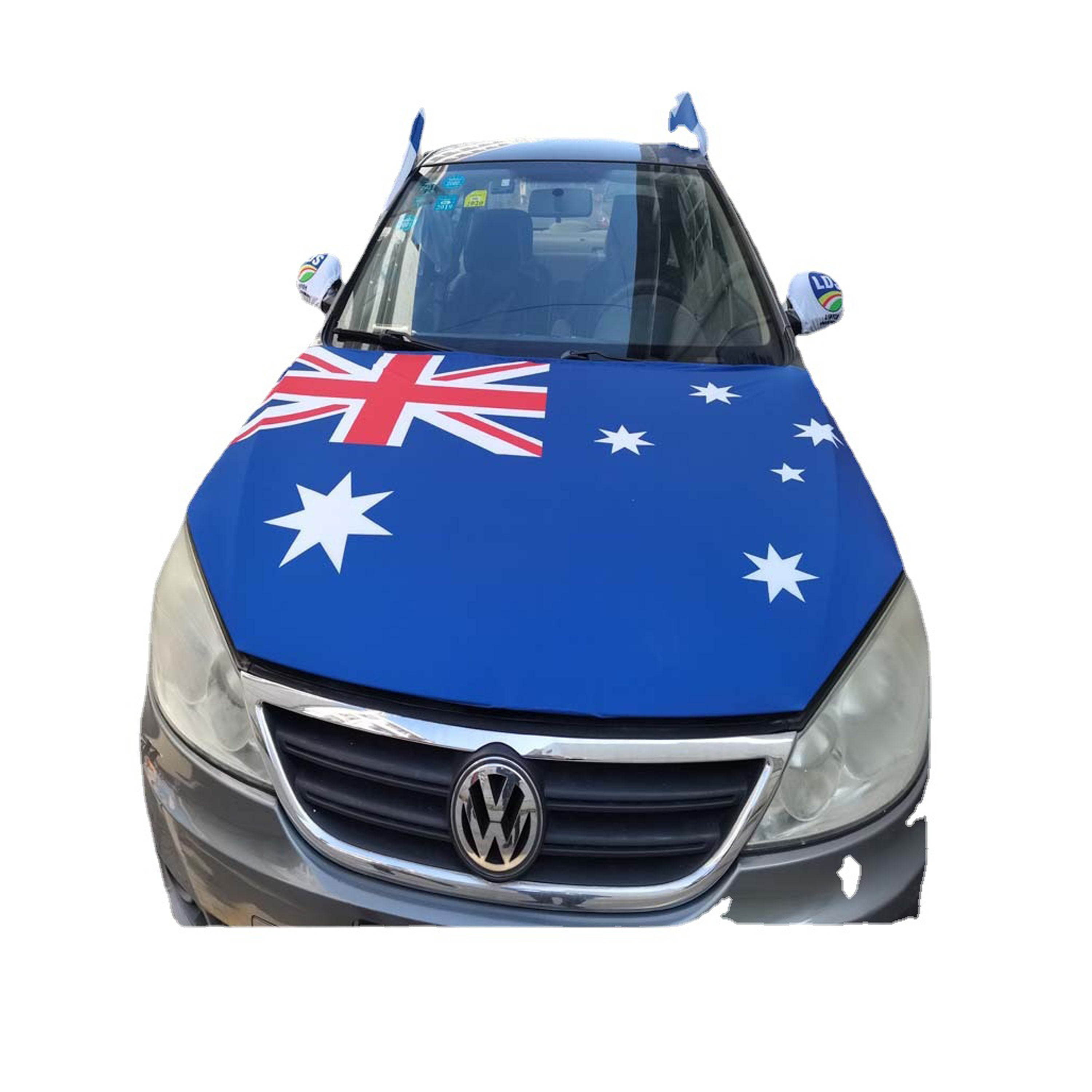 Flag Car Hood Cover