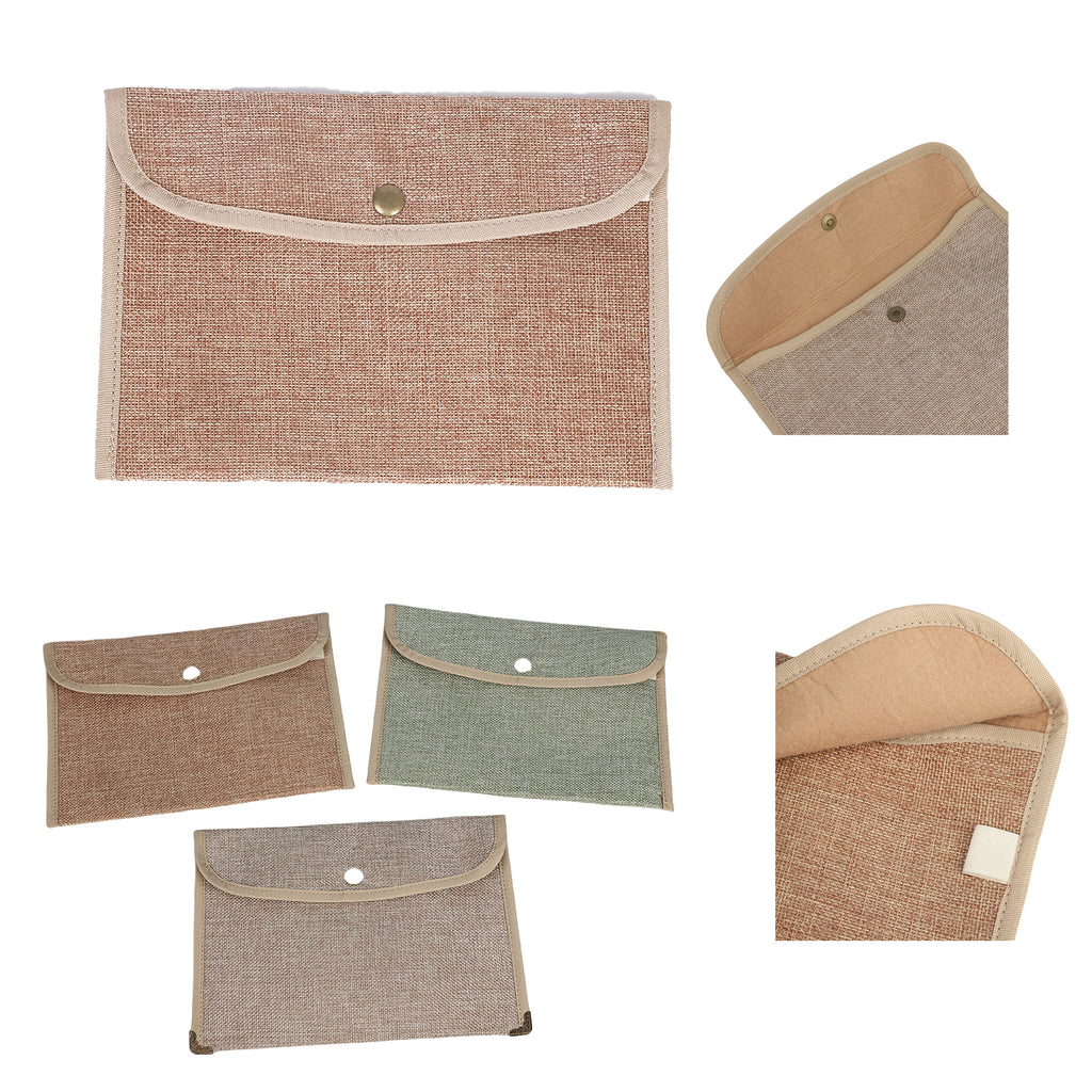 Custom A4 Jute-Felt File Pouch