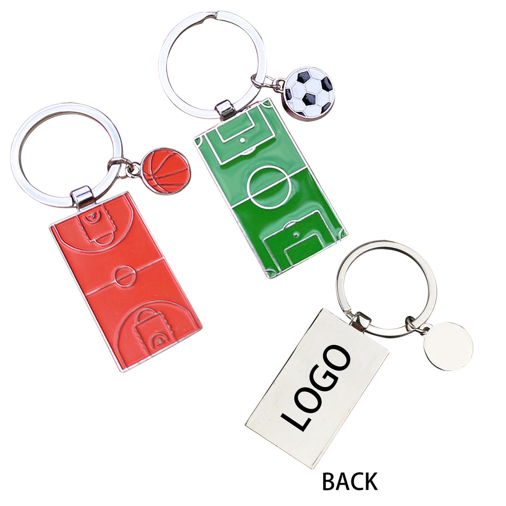 Basketball Court/Soccer Field Key Chain