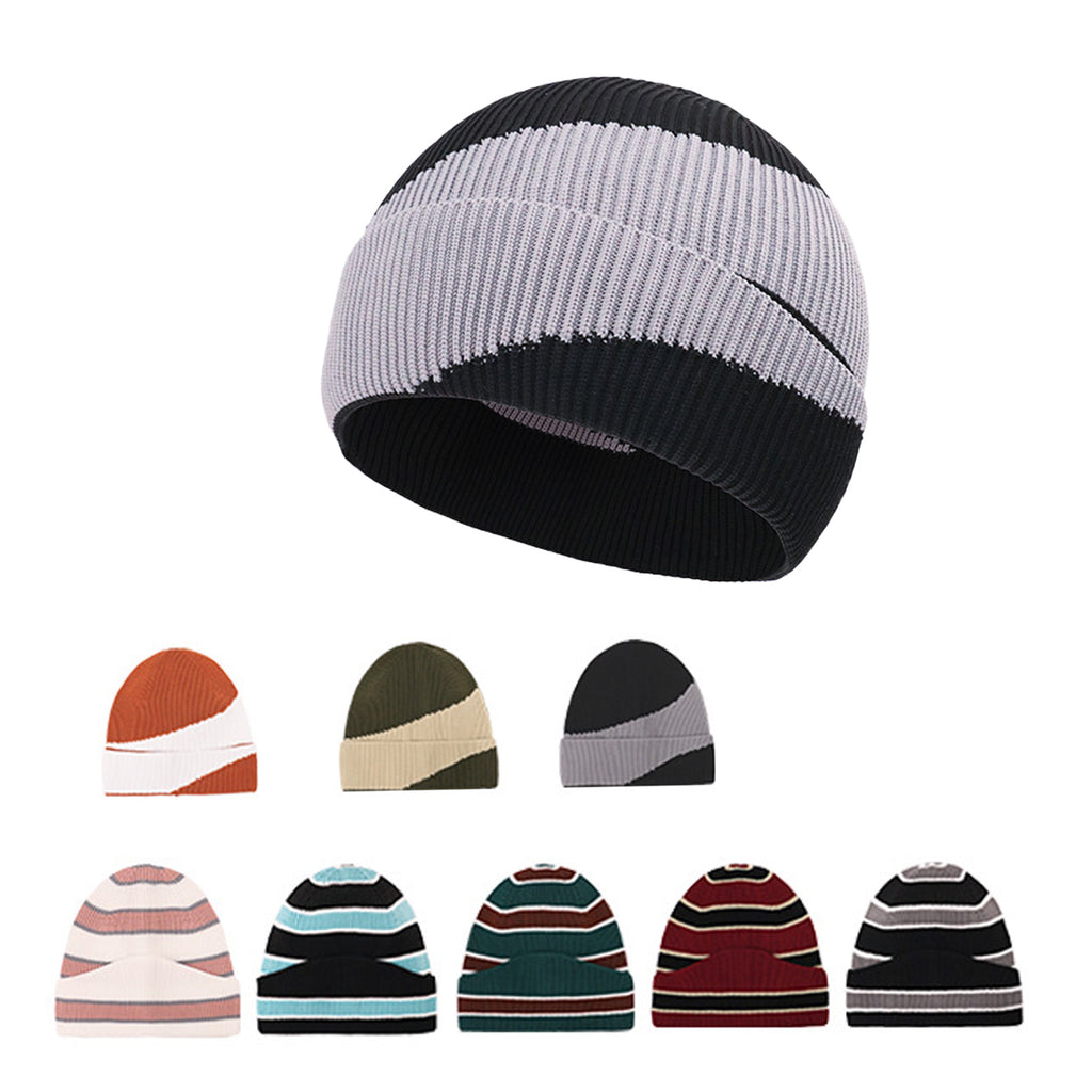 Color-Block Beanie-Unisex Knit Hat For Men & Women