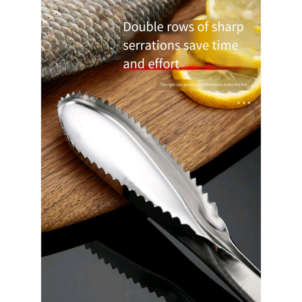 Stainless Steel Fish Scale Planer With Dual Function Tail