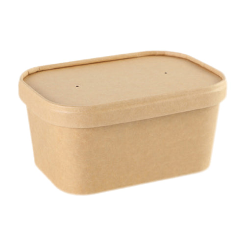 34 oz Disposable Kraft Paper Rectangular Lunch Box