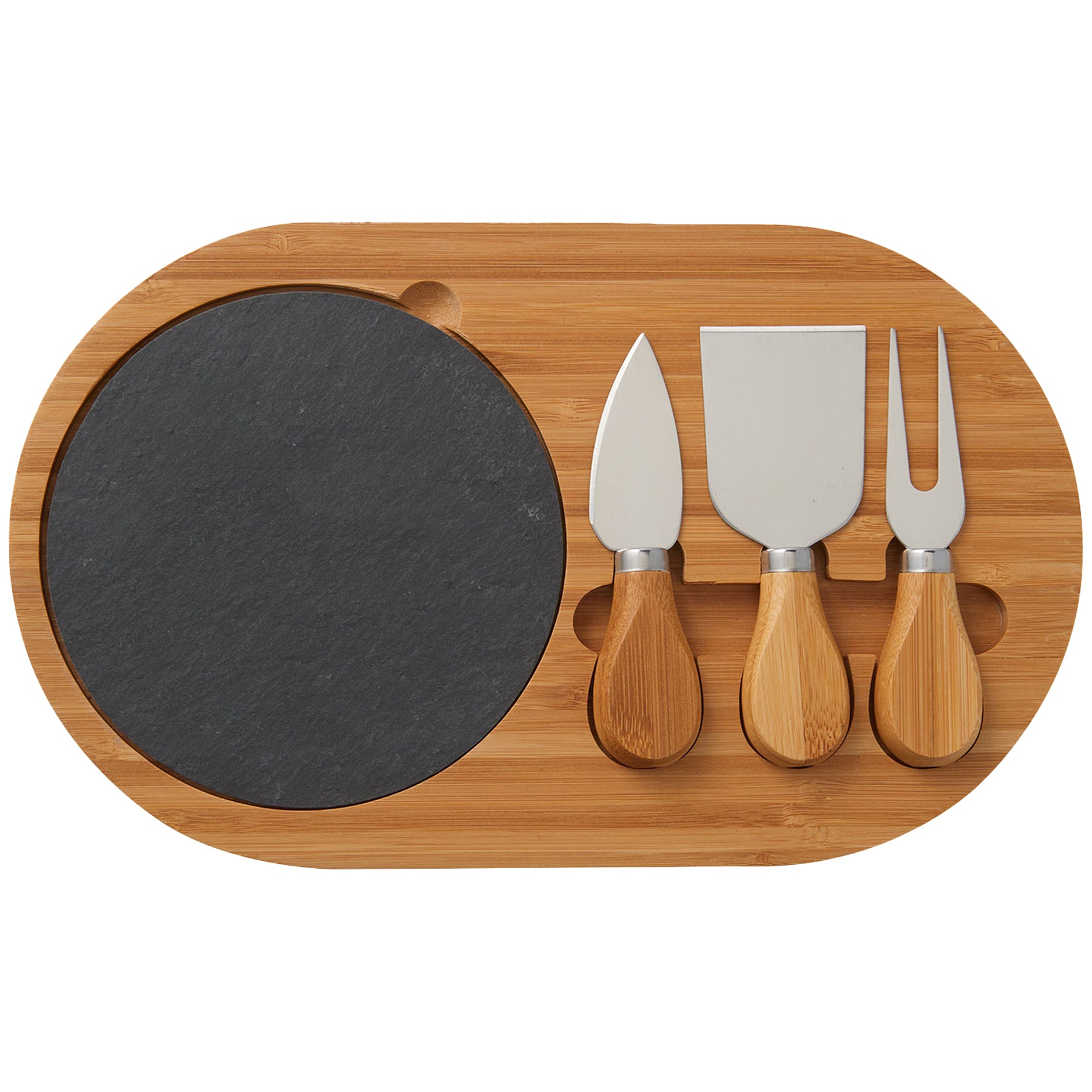 Oval Cheese Set With Three Tools