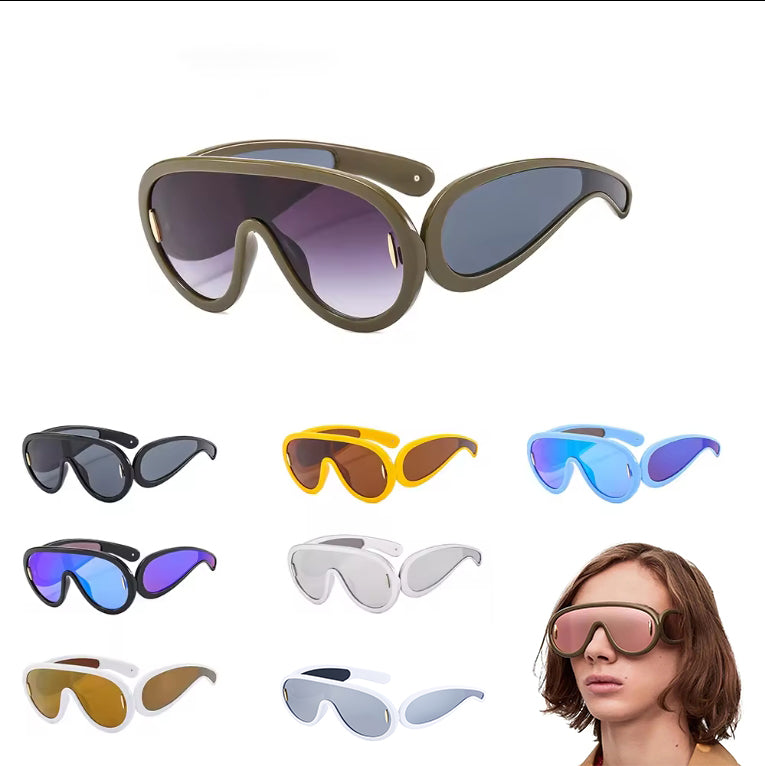 Mask Sunglasses Trendy Futuristic Shield Sun Glasses Uv400