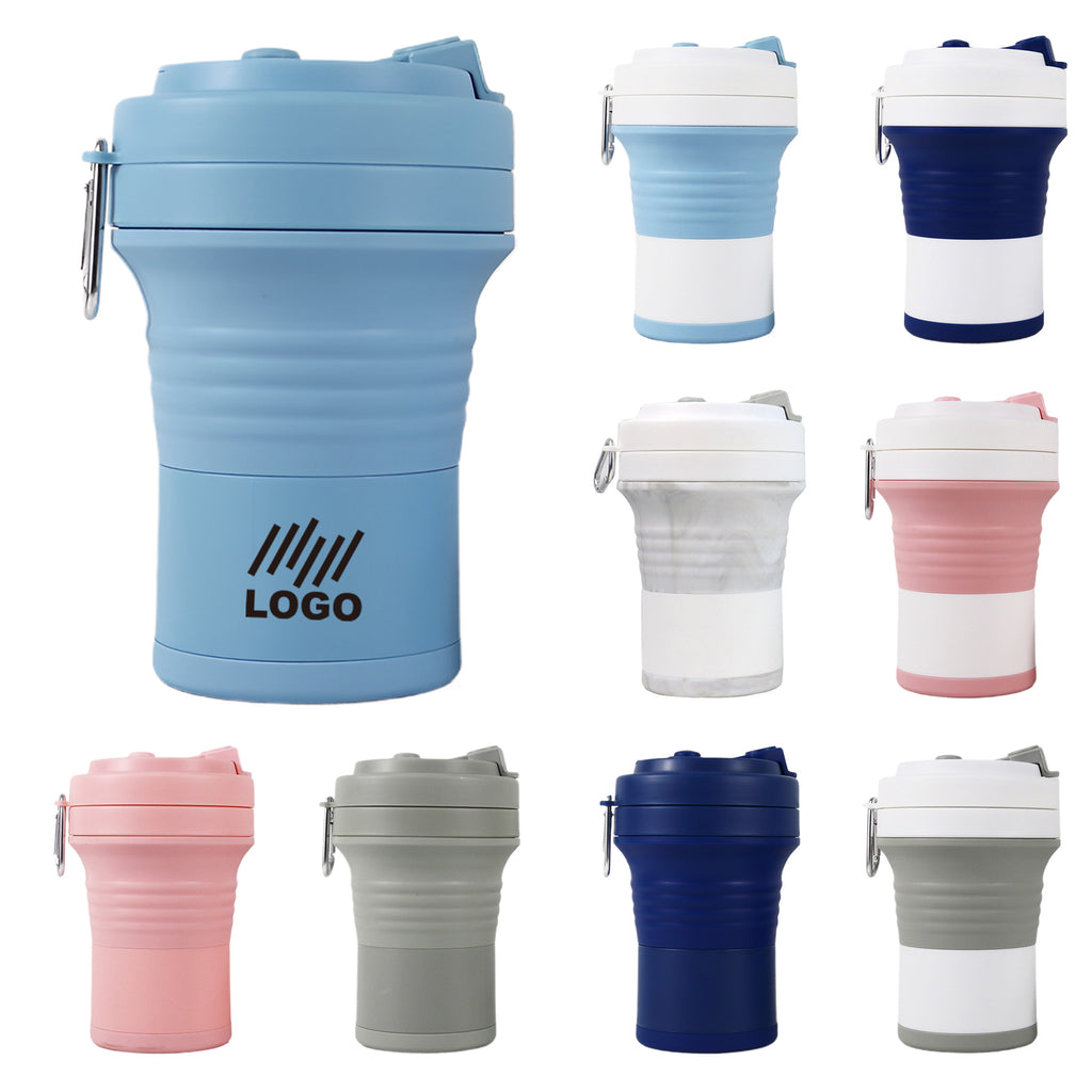 18.6oz Collapsible Silicone Cup With Climbing Buckle