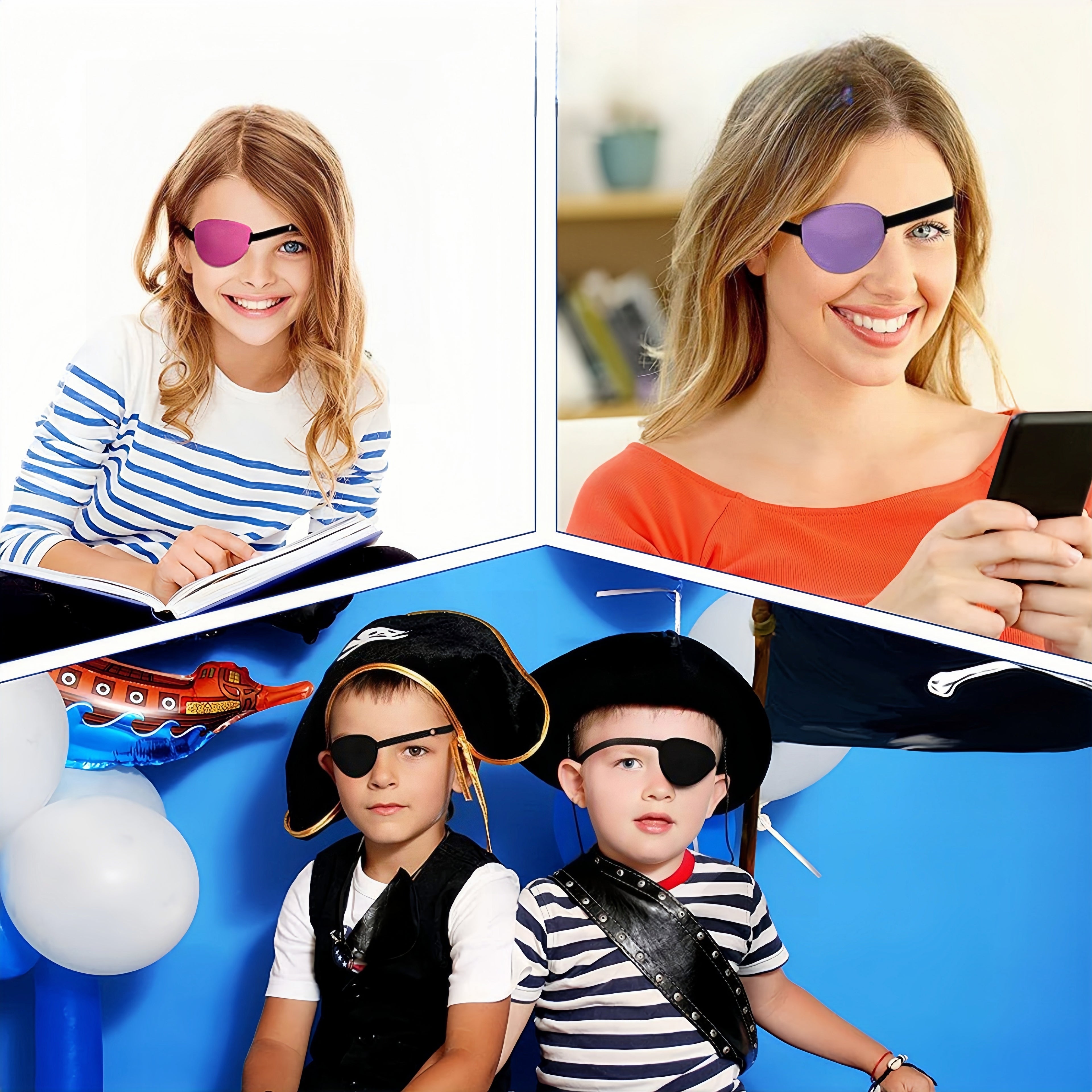 3D Stereoscopic Adjustable One Eyed Pirate Eye Mask