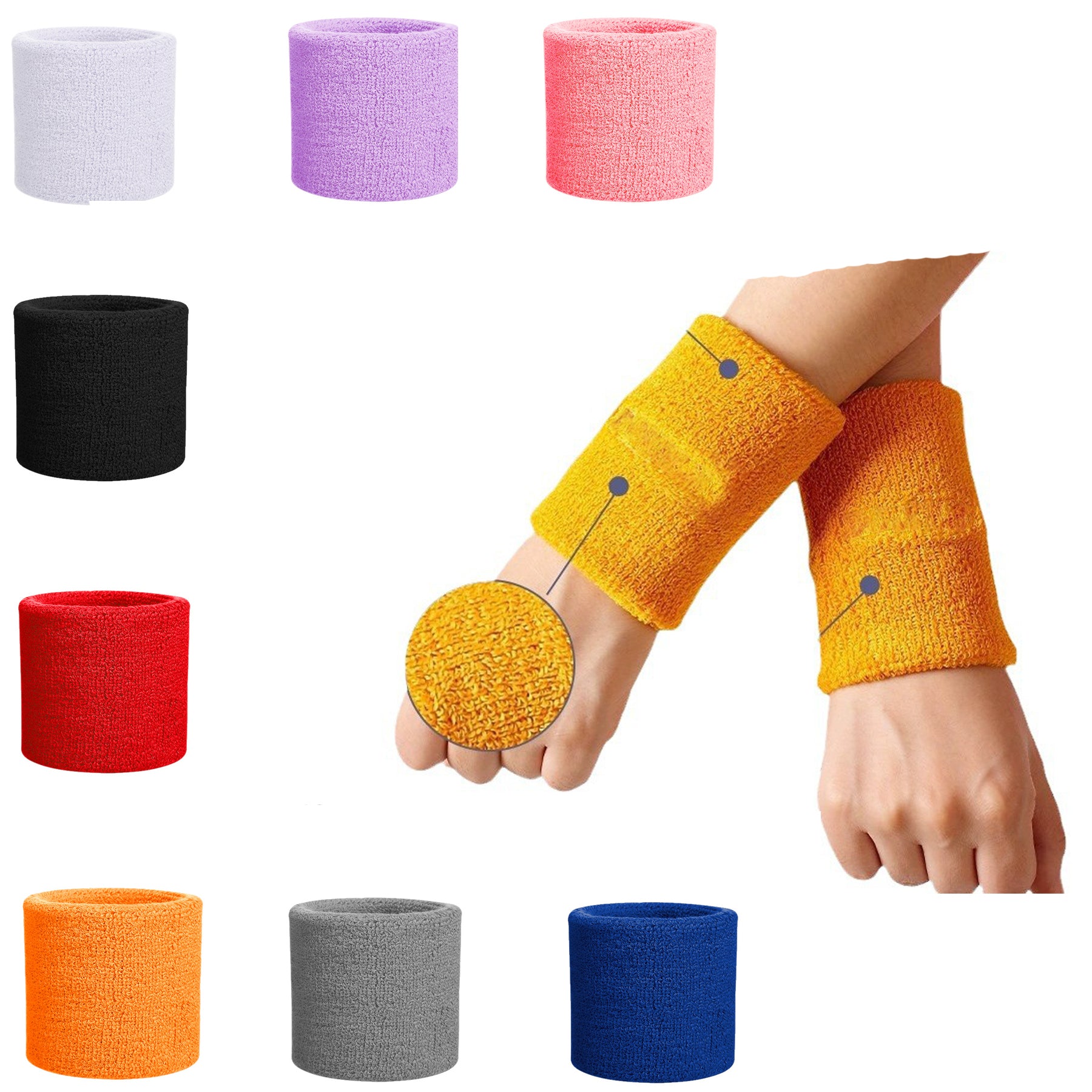 Knitted Sports Wristband Absorbs Sweat