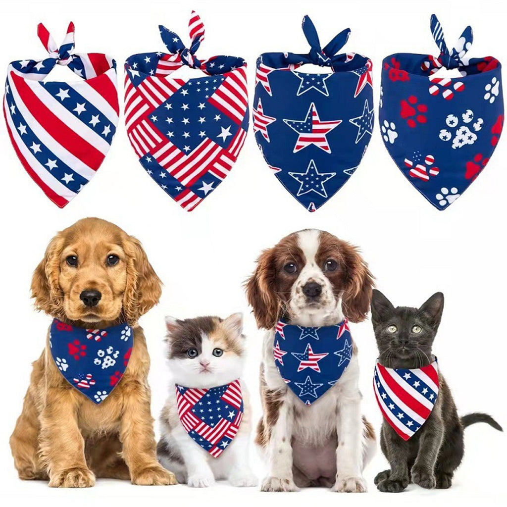 Independence Day Pet Dog Triangle Drool Towel